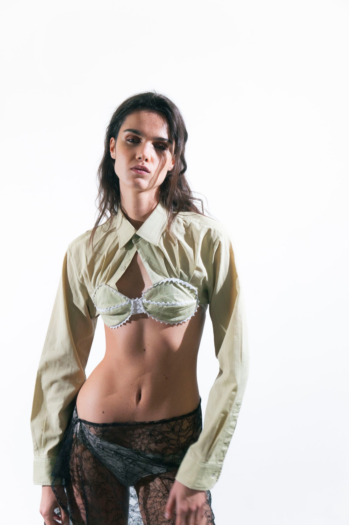 HANDKERCHIEF OLIVE SHIRT