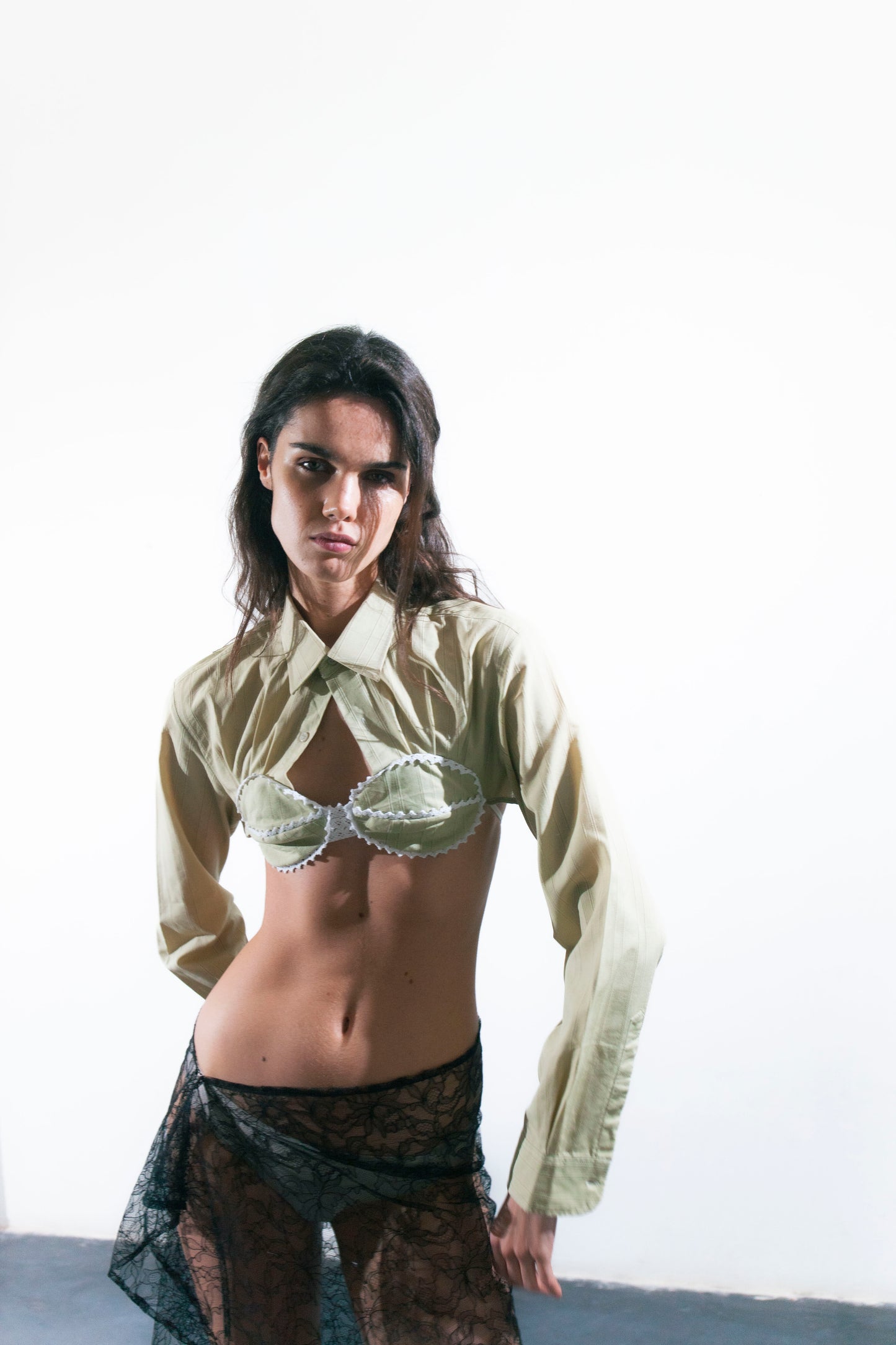 HANDKERCHIEF OLIVE SHIRT