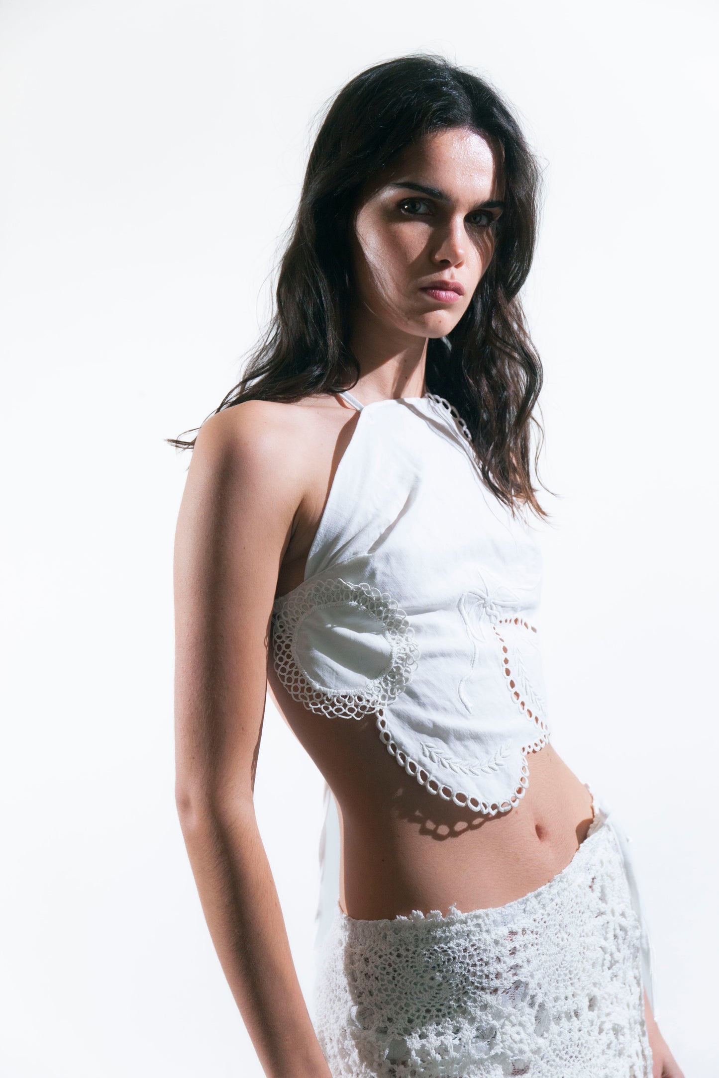 HANDKERCHIEF HALTER TOP