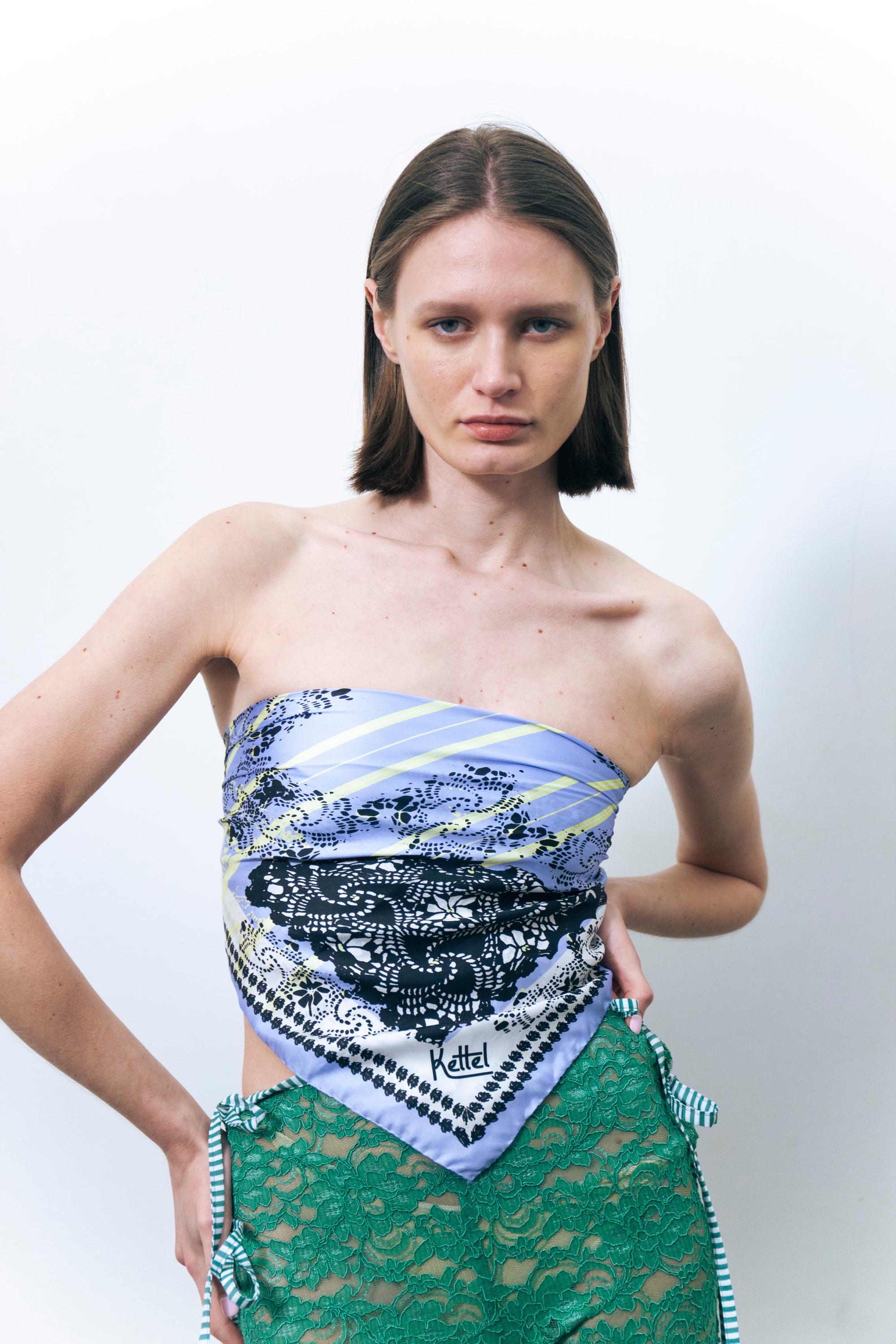 LAVENDER SILK BANDANA