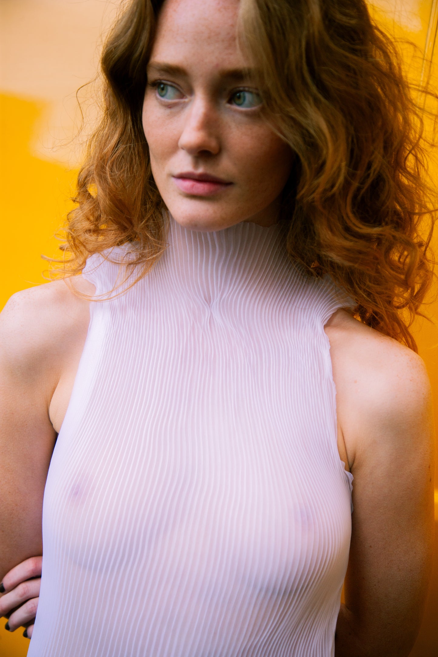 SOFIA PLEAT SILK DRESS