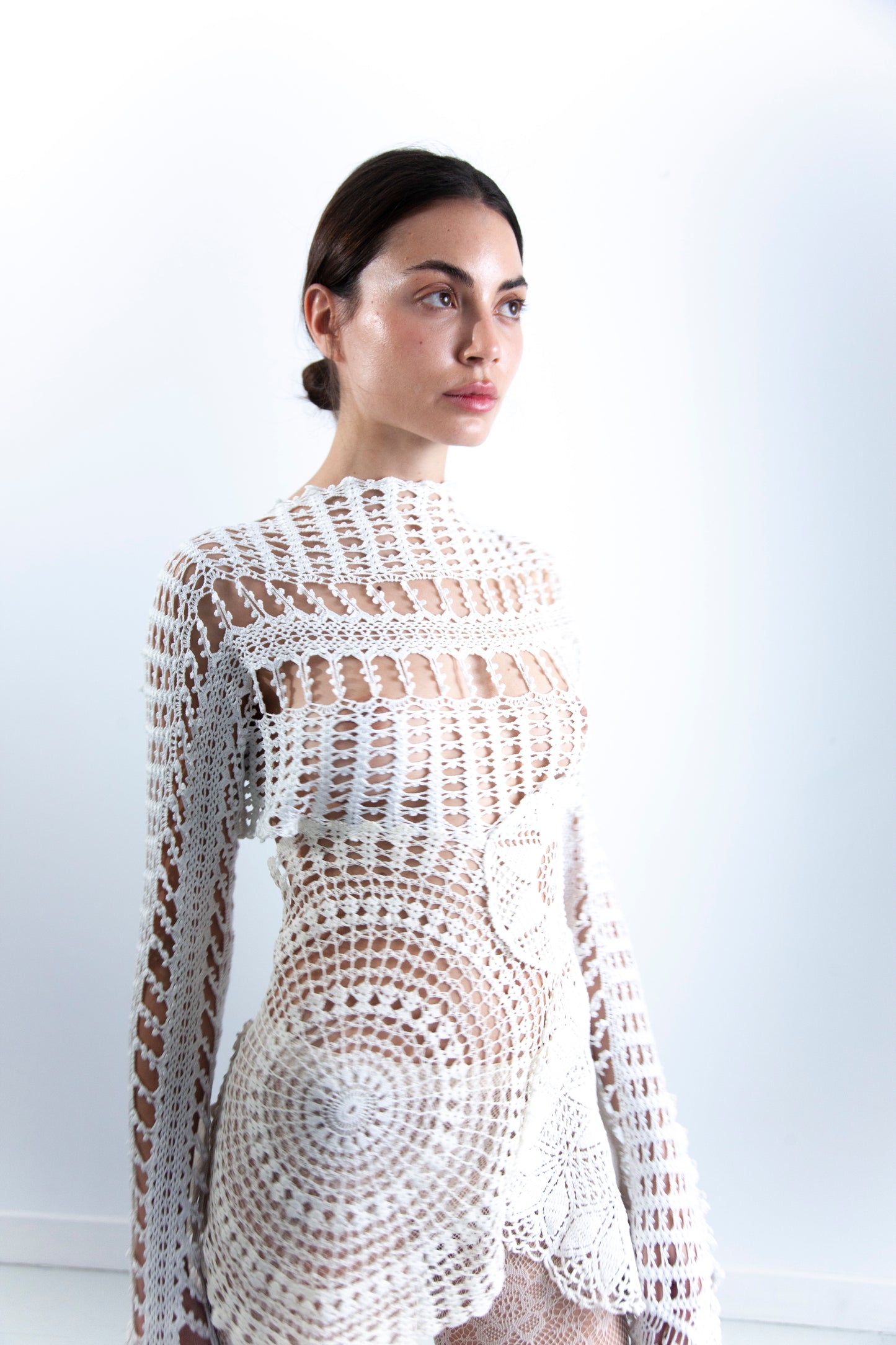 HANDKERCHIEF LONG SLEEVE DRESS