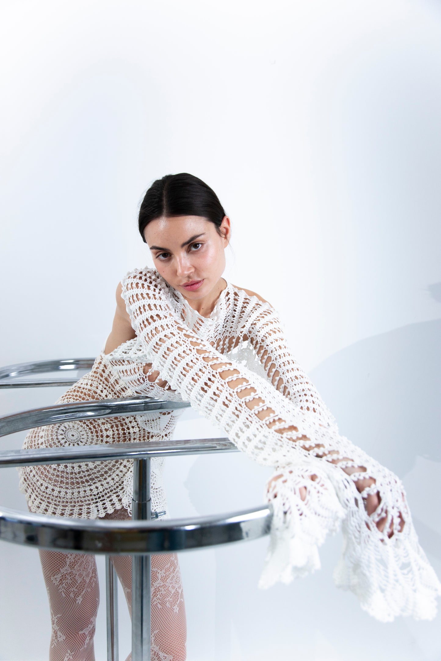 HANDKERCHIEF LONG SLEEVE DRESS