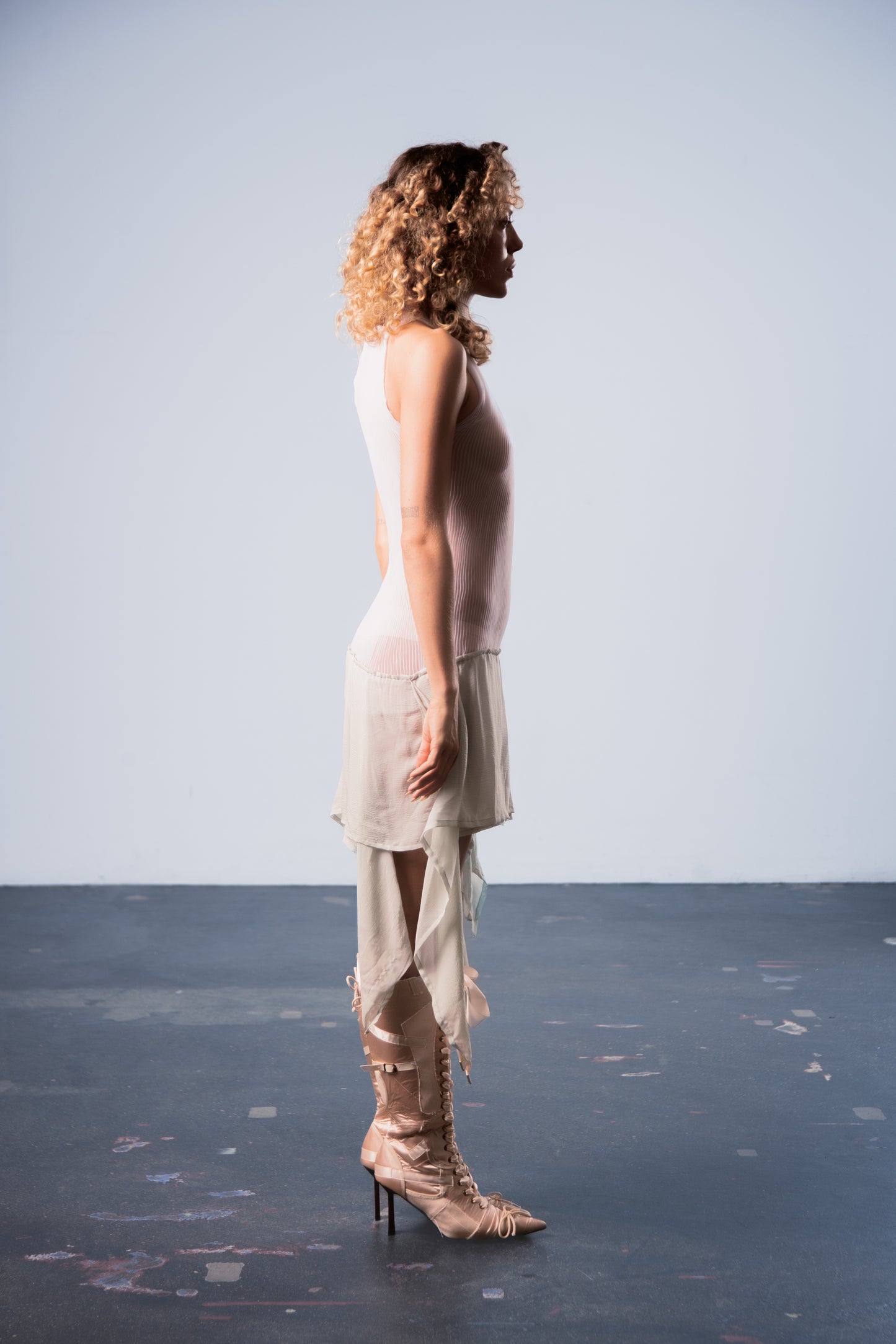 SOFIA PLEAT SILK DRESS