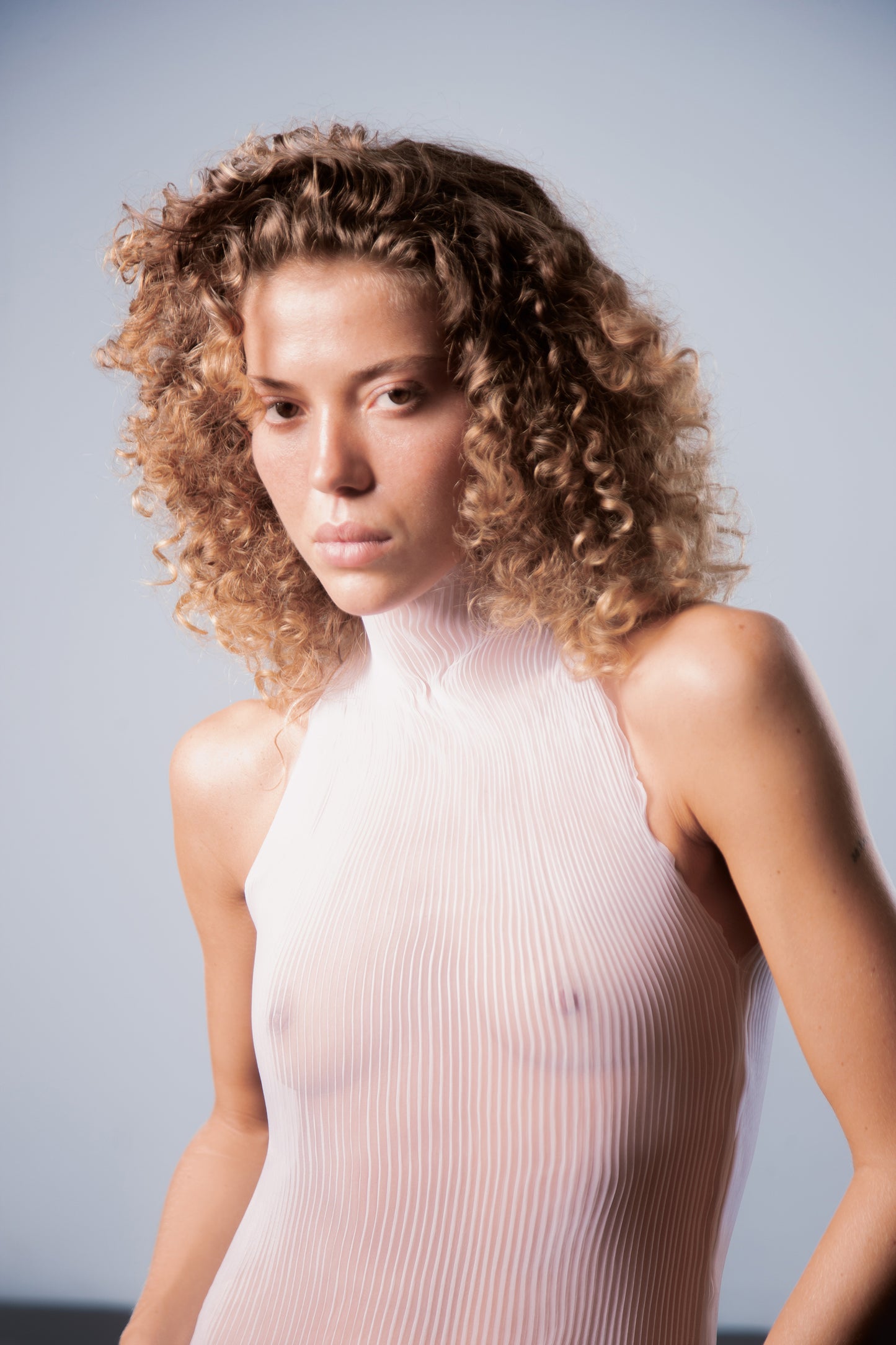 SOFIA PLEAT SILK DRESS