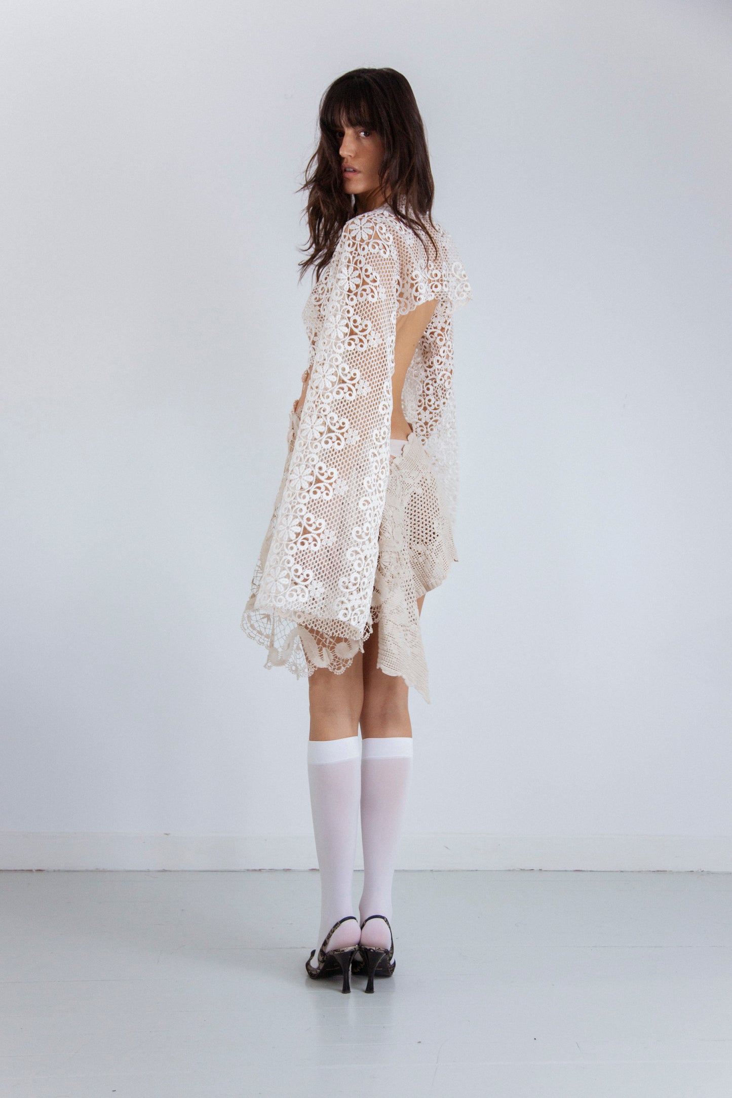 HANDKERCHIEF LONG SLEEVE DRESS