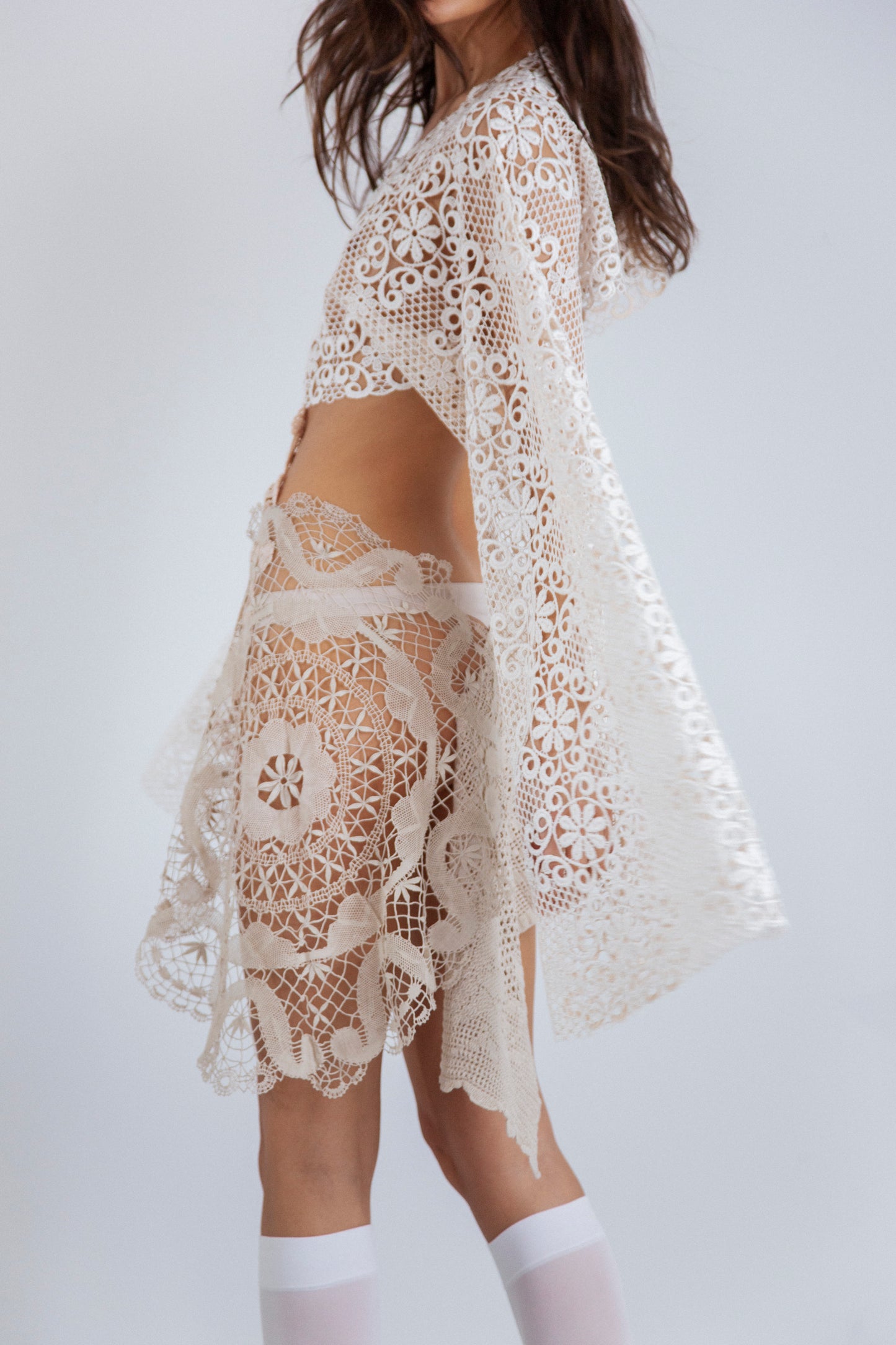 HANDKERCHIEF LONG SLEEVE DRESS