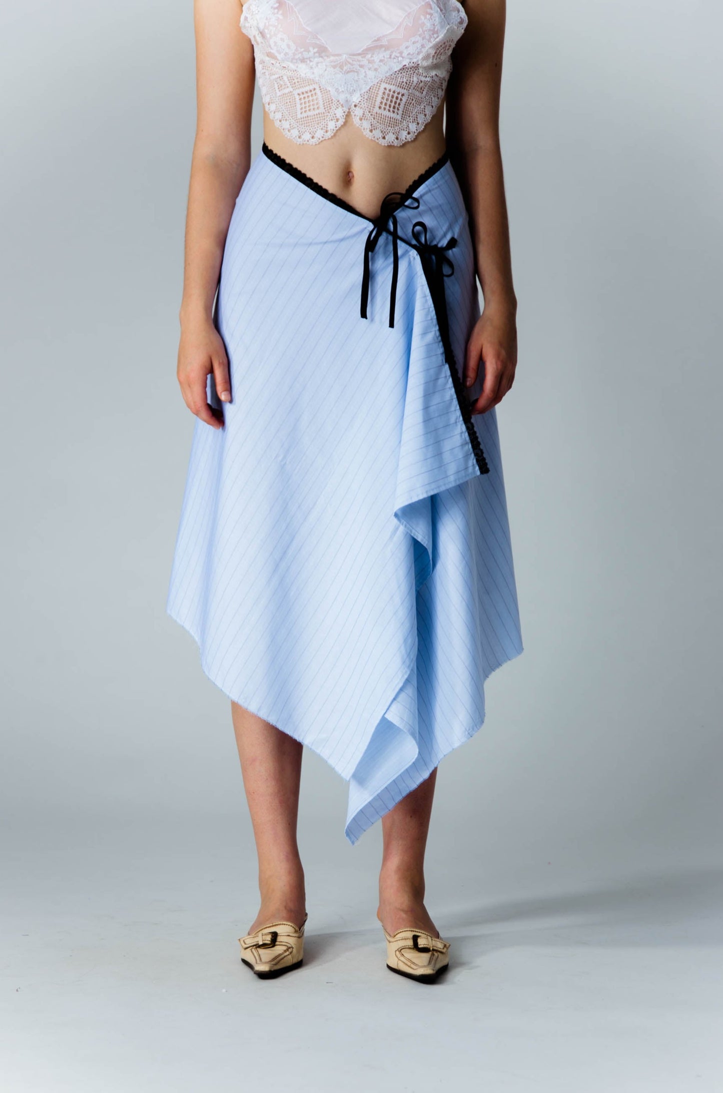 SAVANA SKIRT ASYMETRIC TIE BLUE
