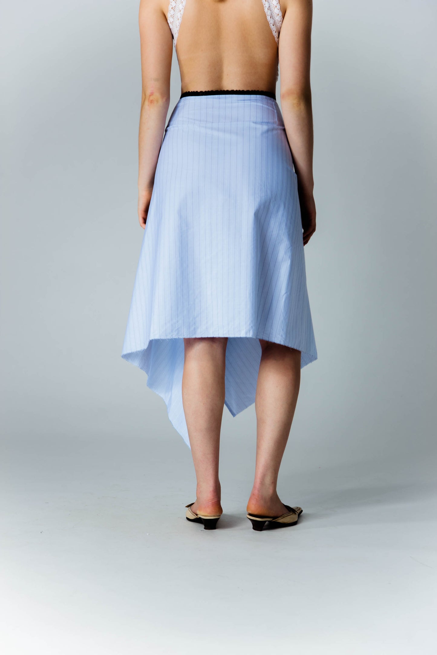 SAVANA SKIRT ASYMETRIC TIE BLUE