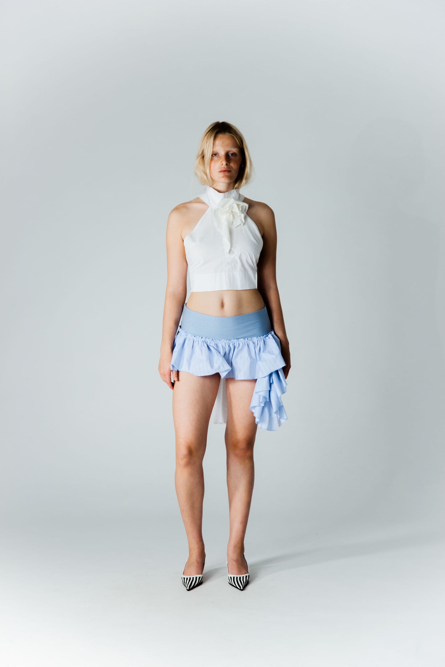 TWIST SKIRT BLUE