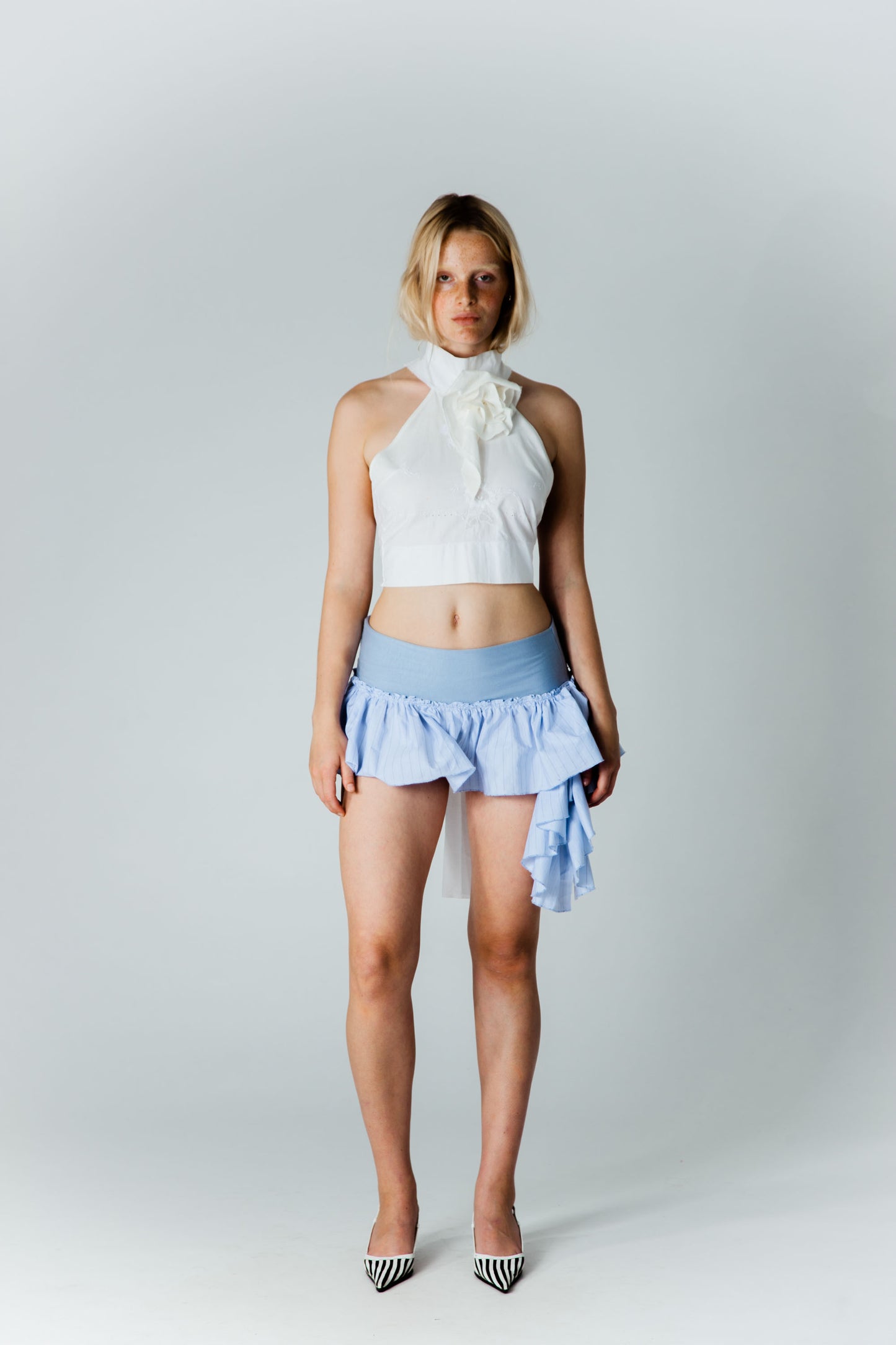 TWIST SKIRT BLUE