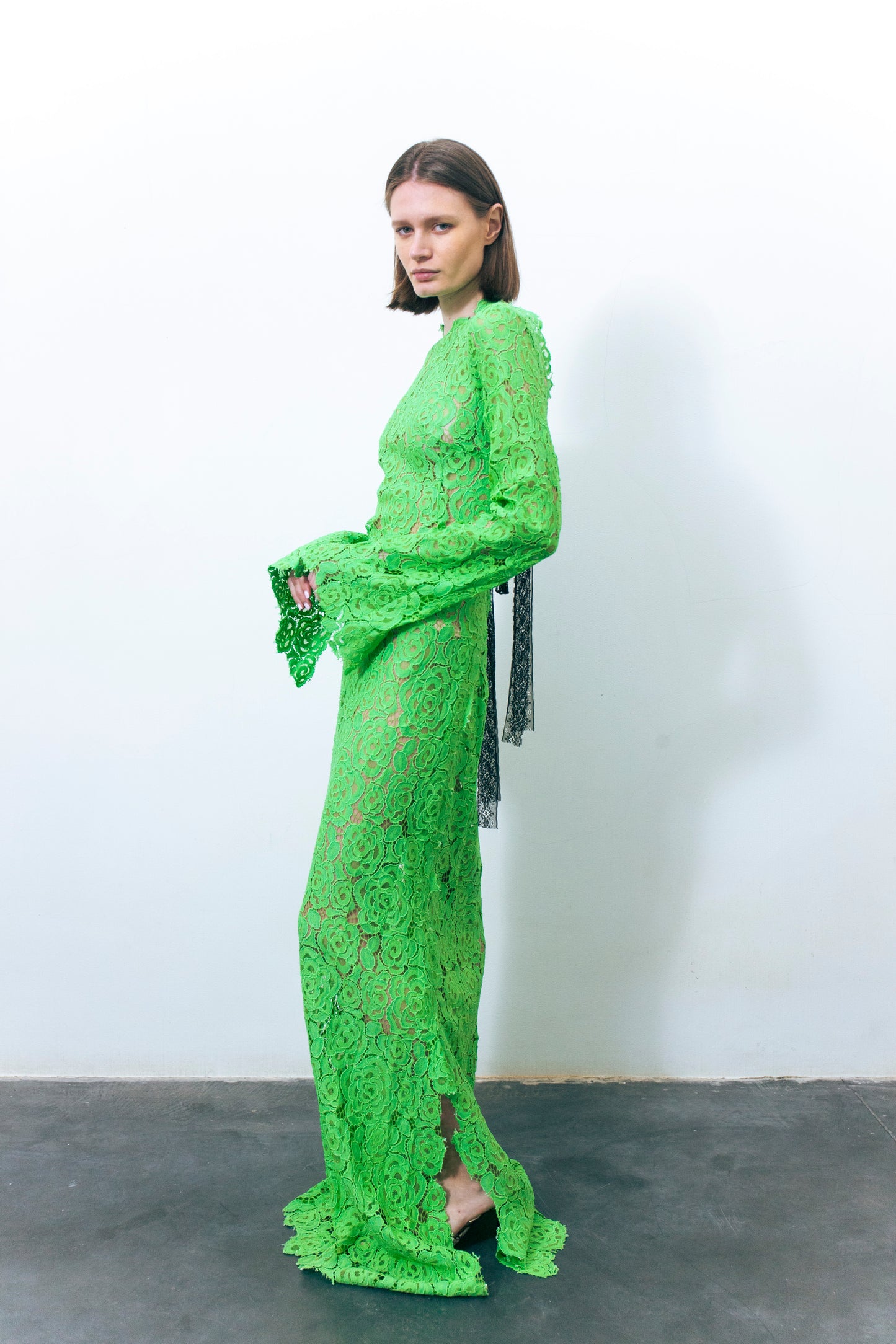 LUMIO LACE DRESS APPLE GREEN