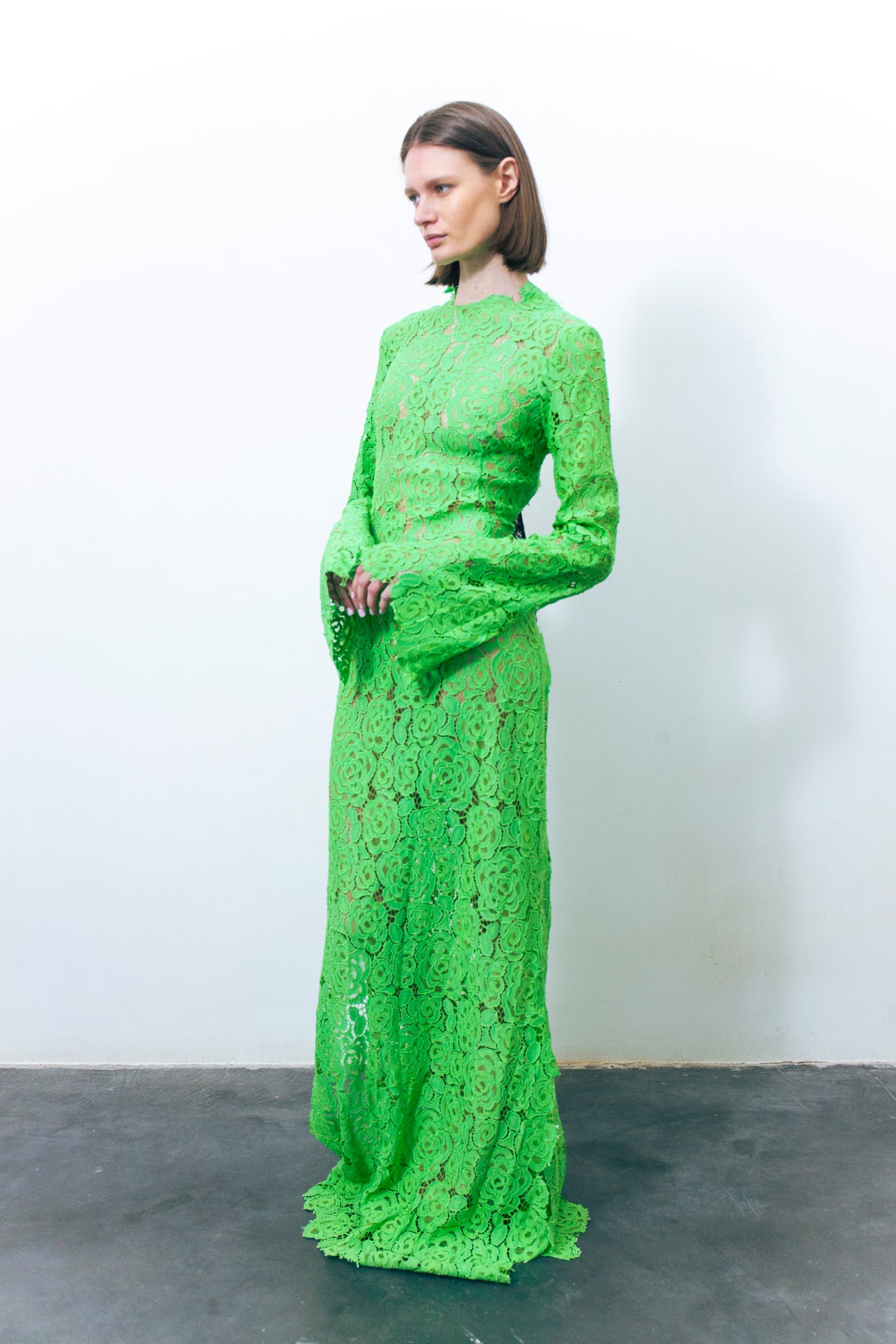 LUMIO LACE DRESS APPLE GREEN