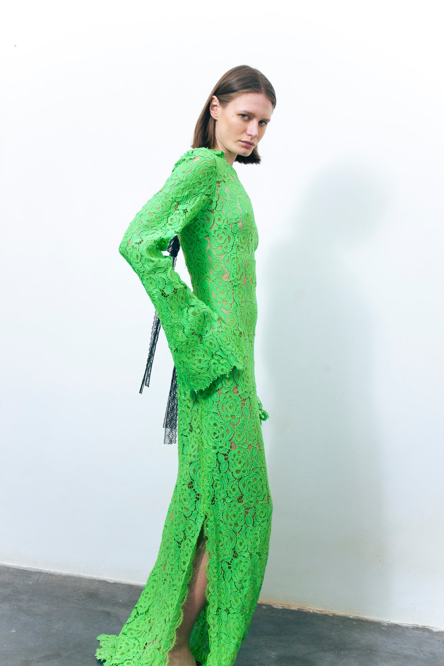 LUMIO LACE DRESS APPLE GREEN