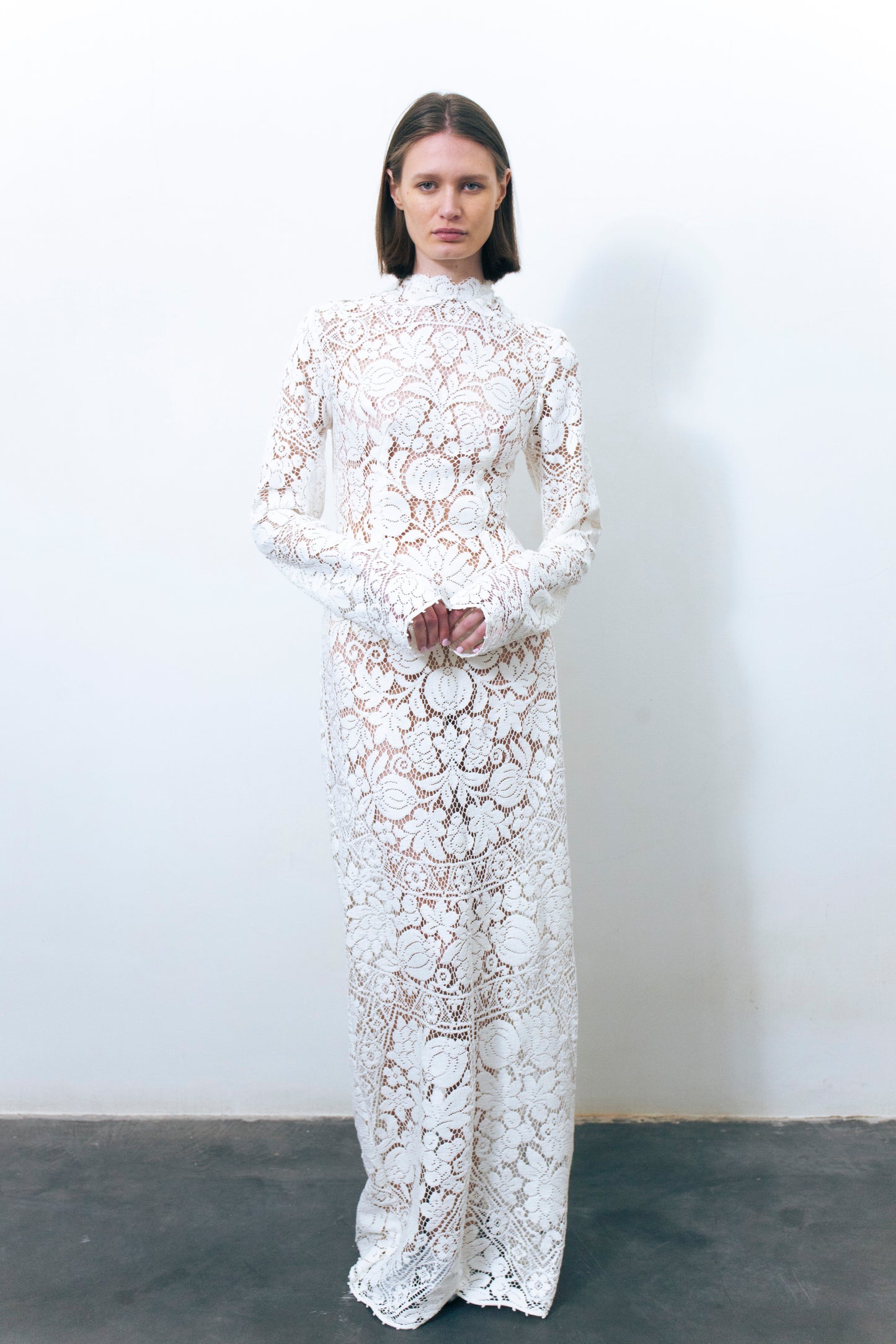 LUMIO LACE DRESS WHITE