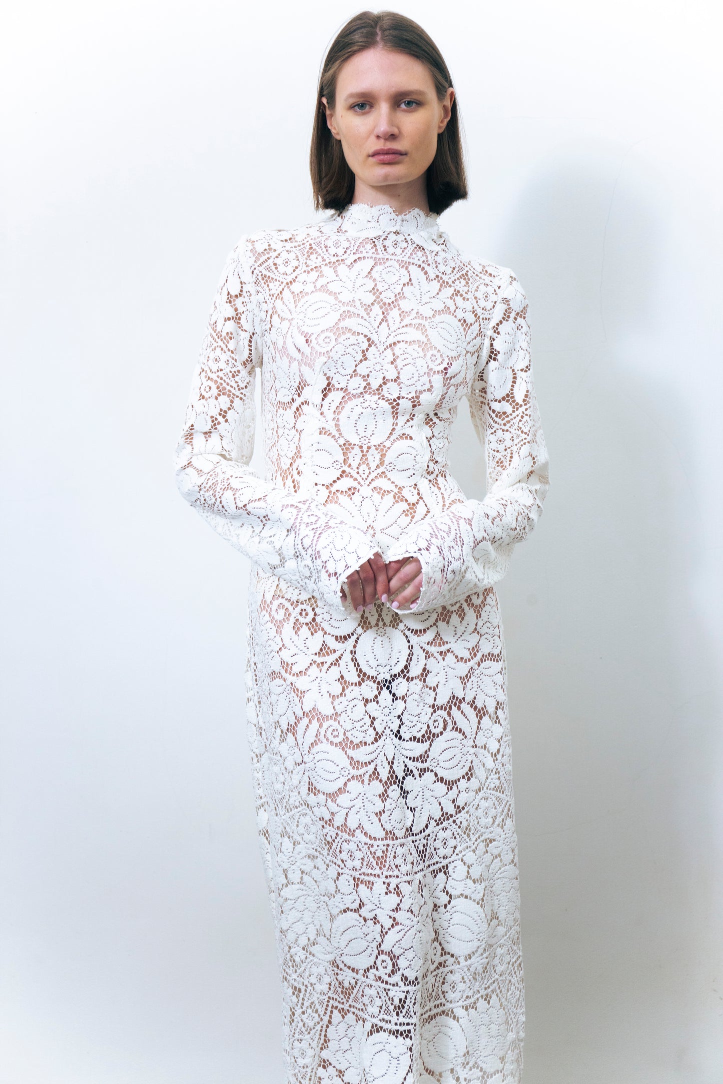 LUMIO LACE DRESS WHITE