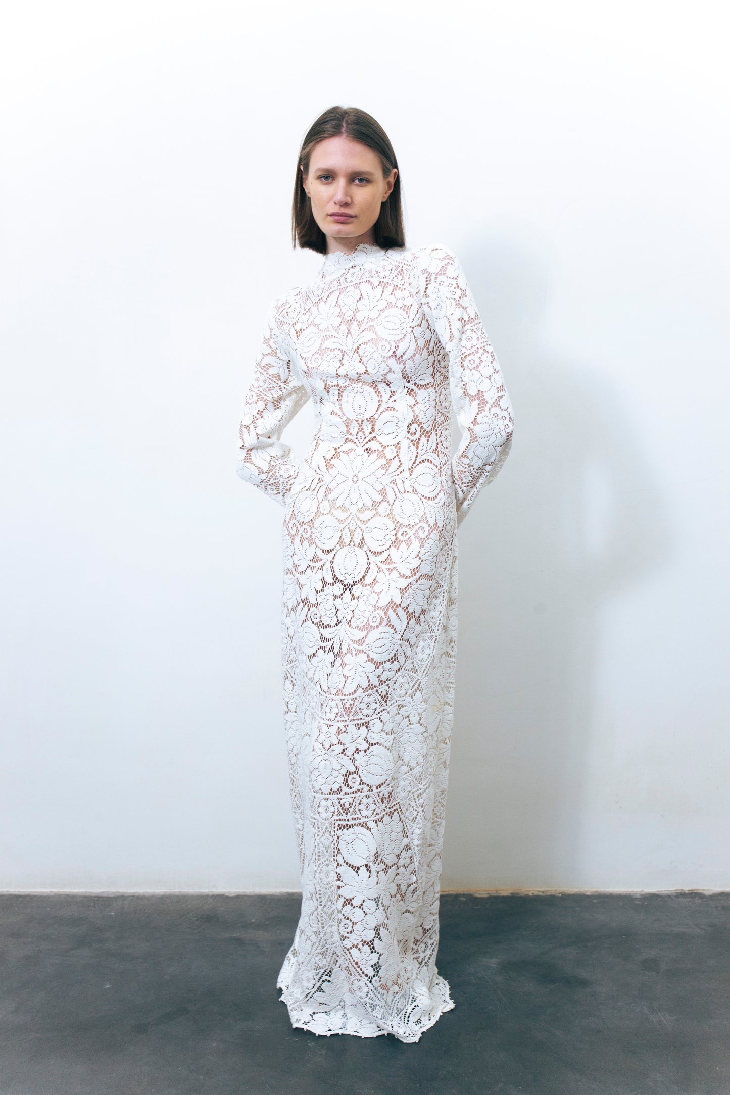 LUMIO LACE DRESS WHITE