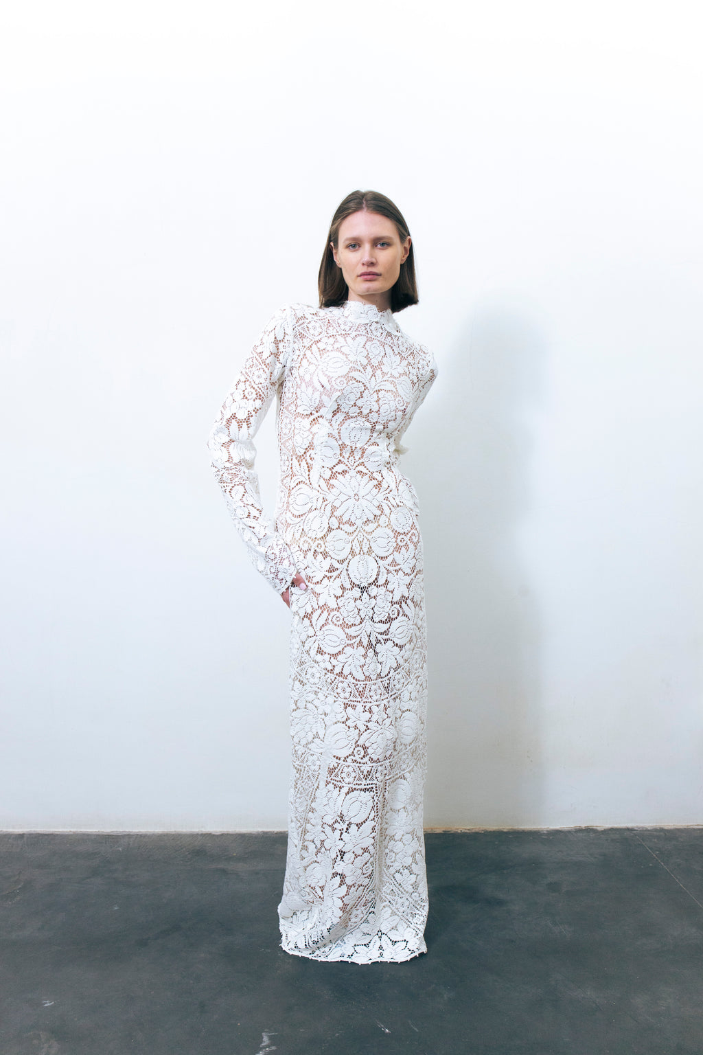 LUMIO LACE DRESS WHITE
