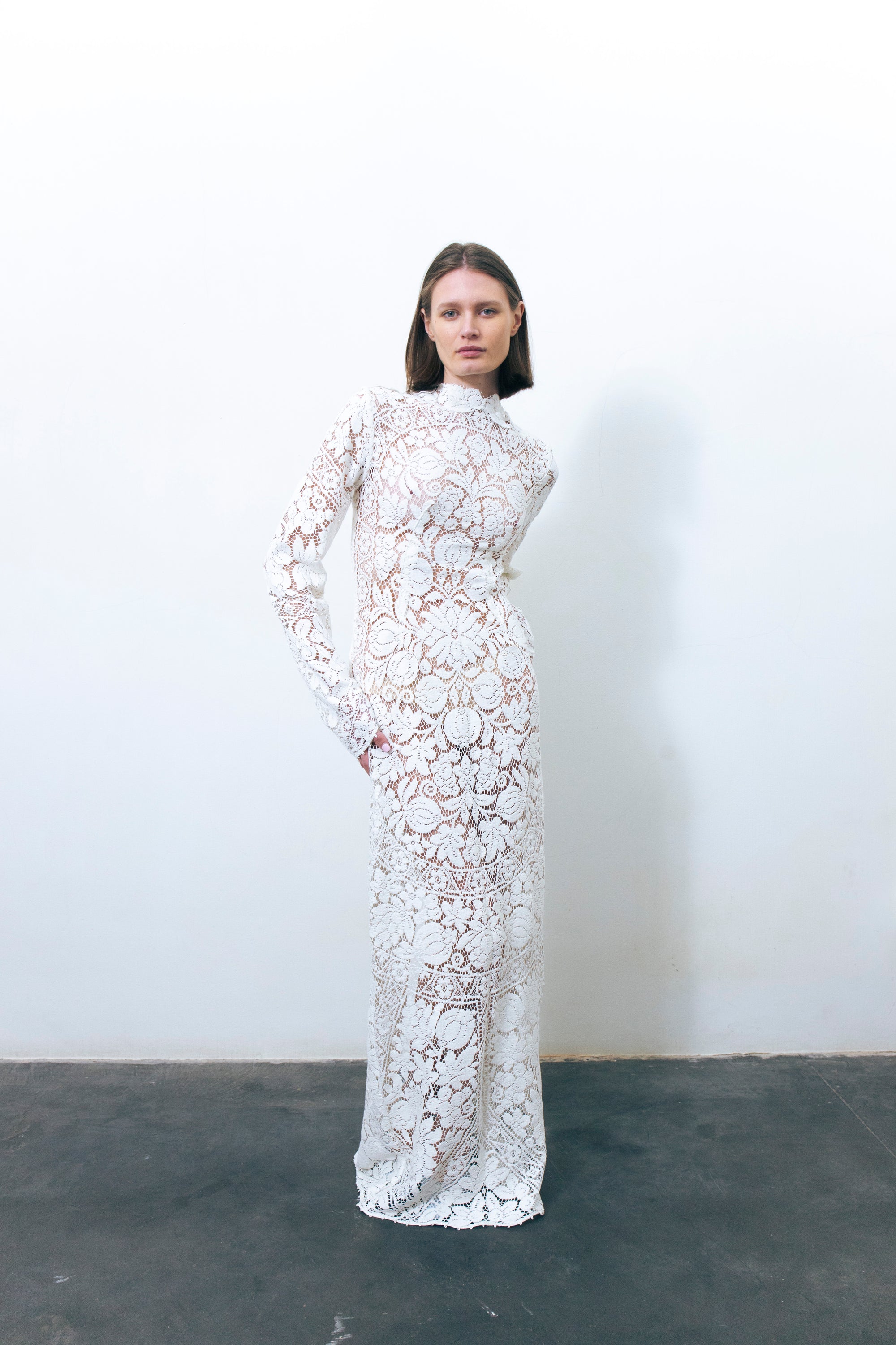 LUMIO LACE DRESS WHITE