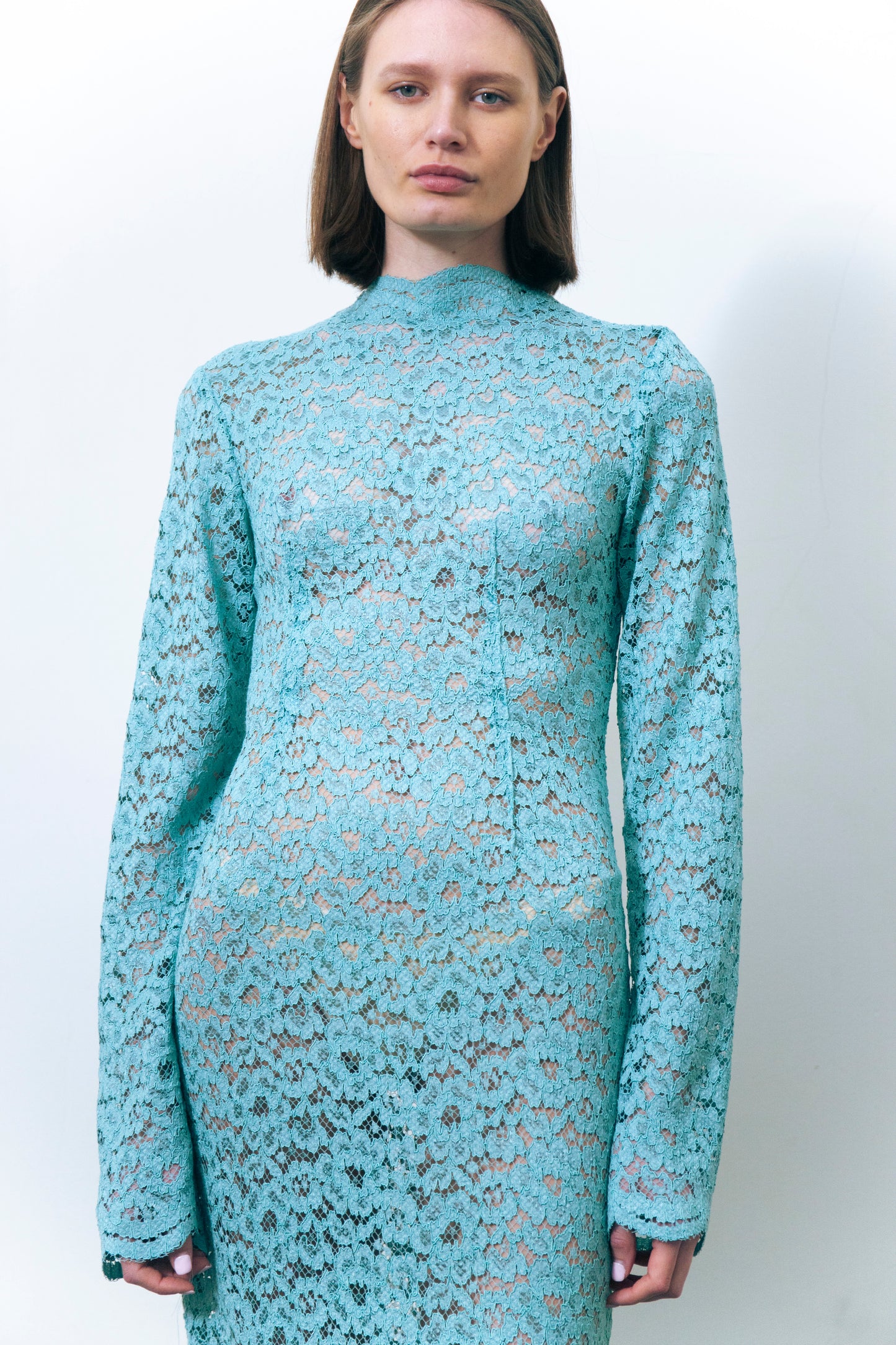 LUMIO LACE DRESS TEAL