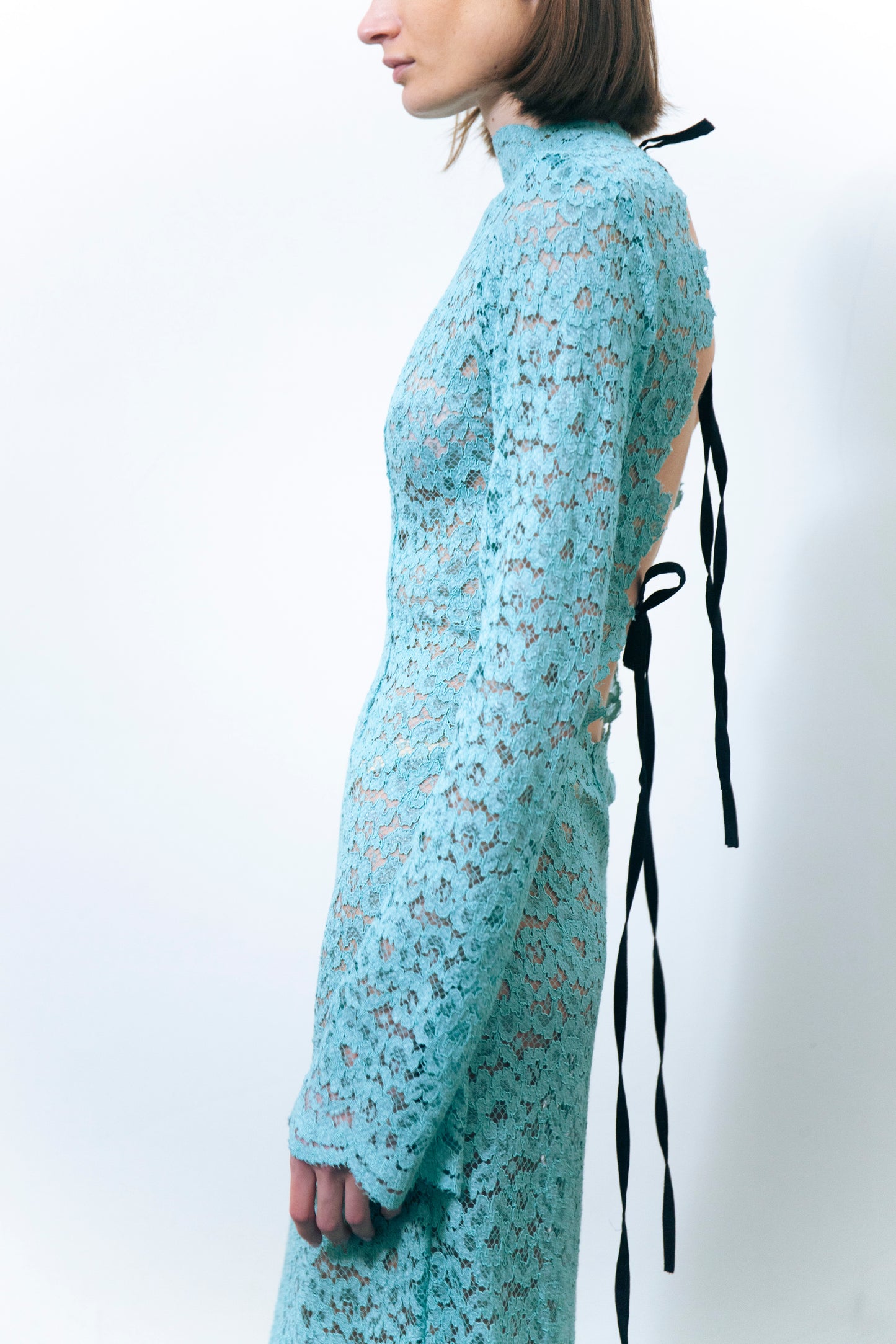 LUMIO LACE DRESS TEAL