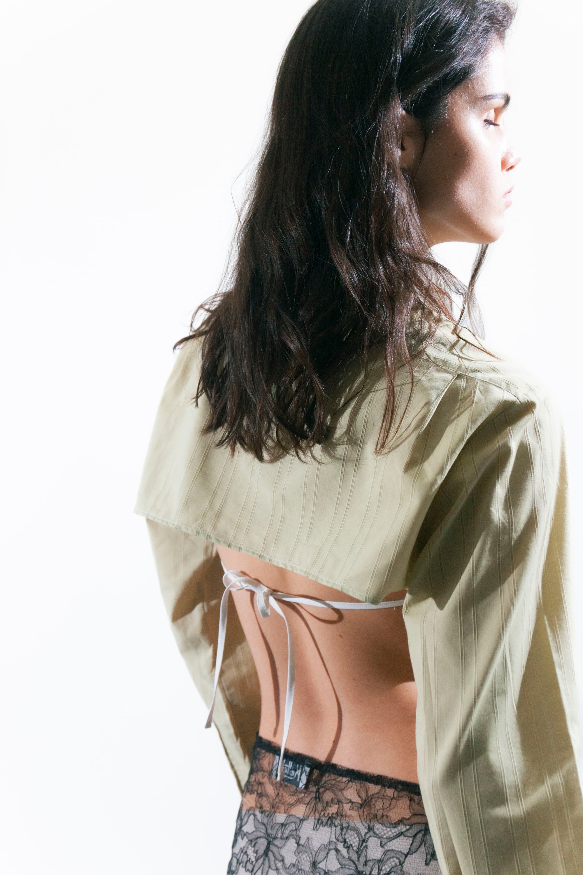 HANDKERCHIEF OLIVE SHIRT