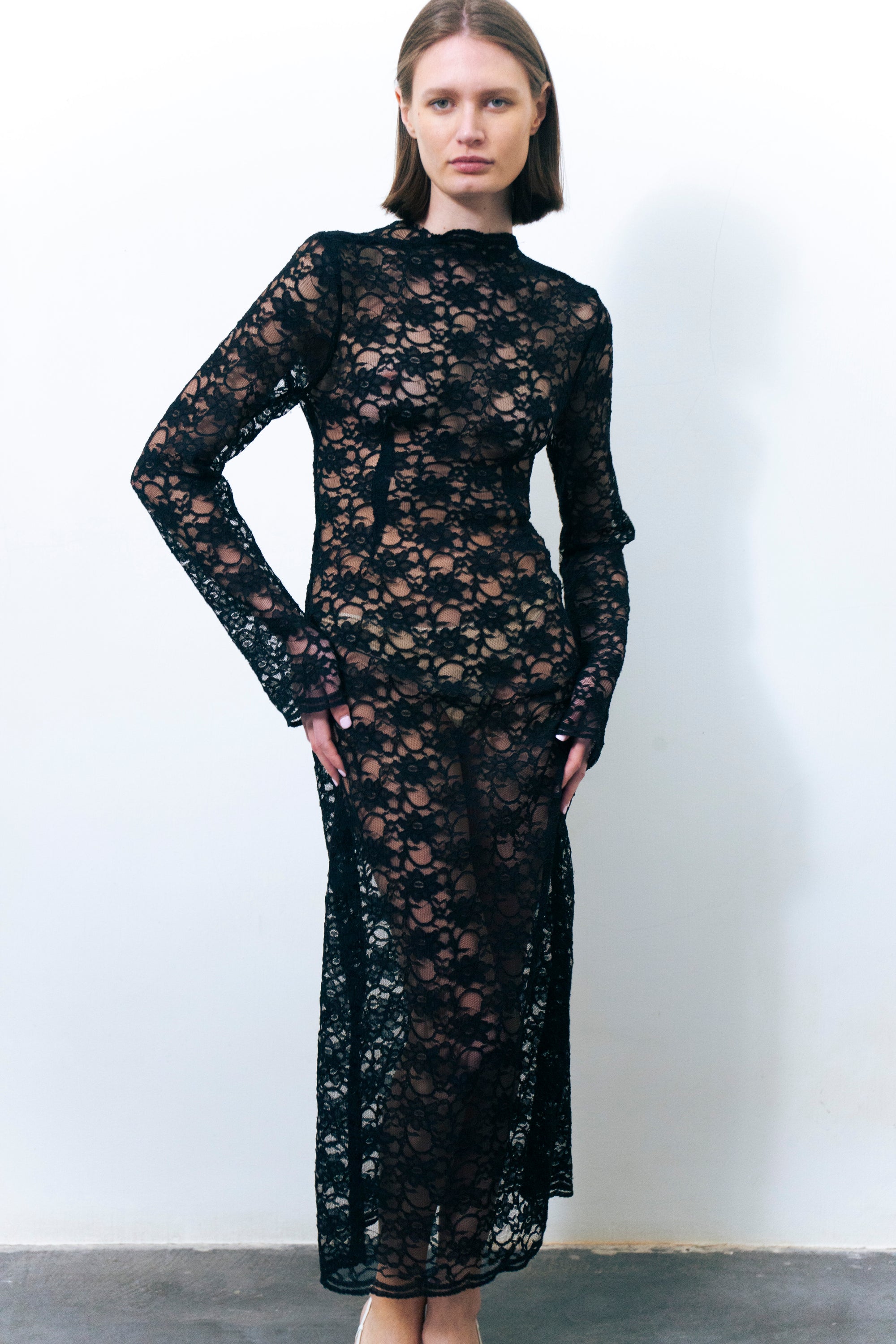LUMIO LACE DRESS BLACK