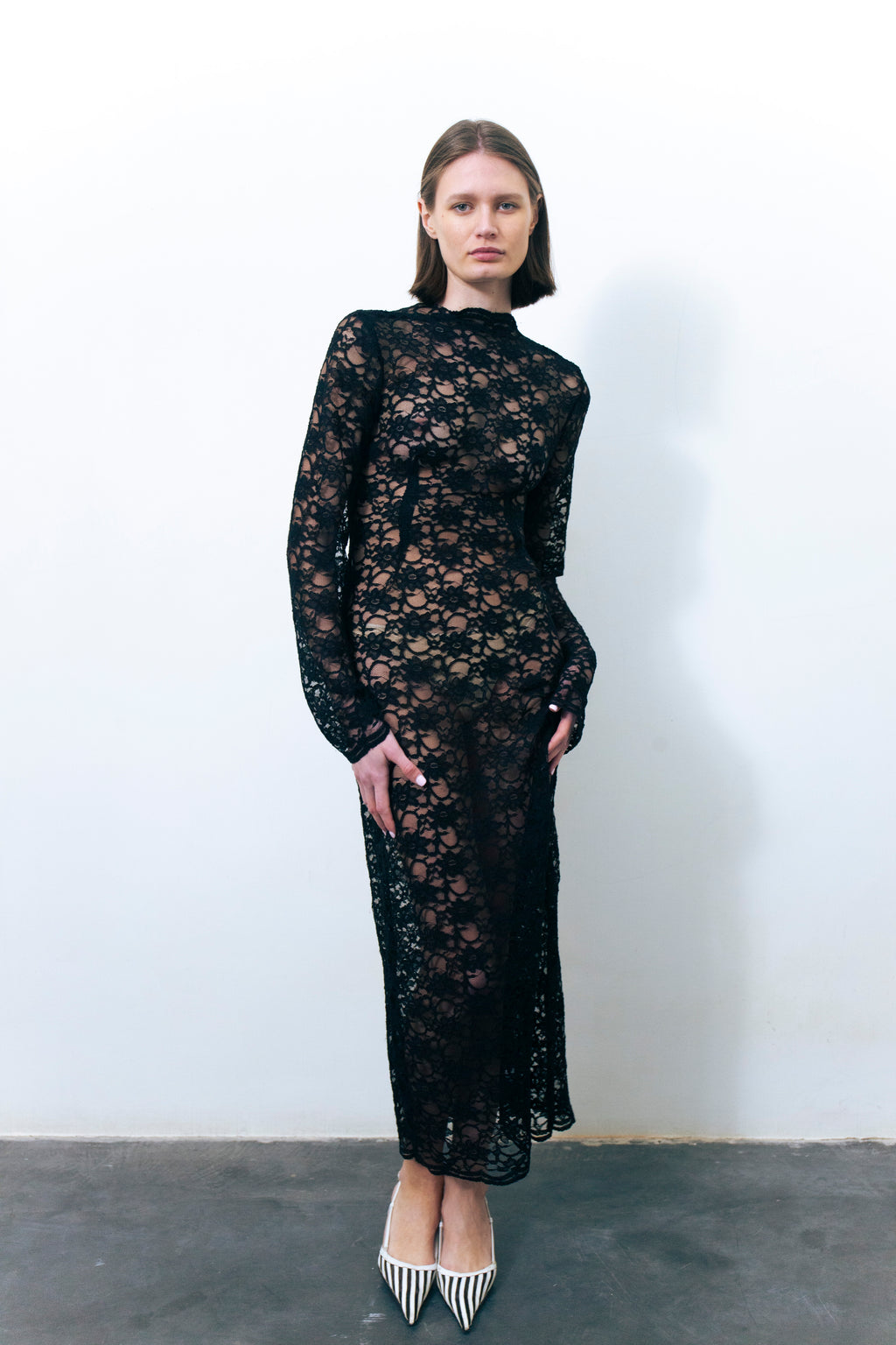 LUMIO LACE DRESS BLACK