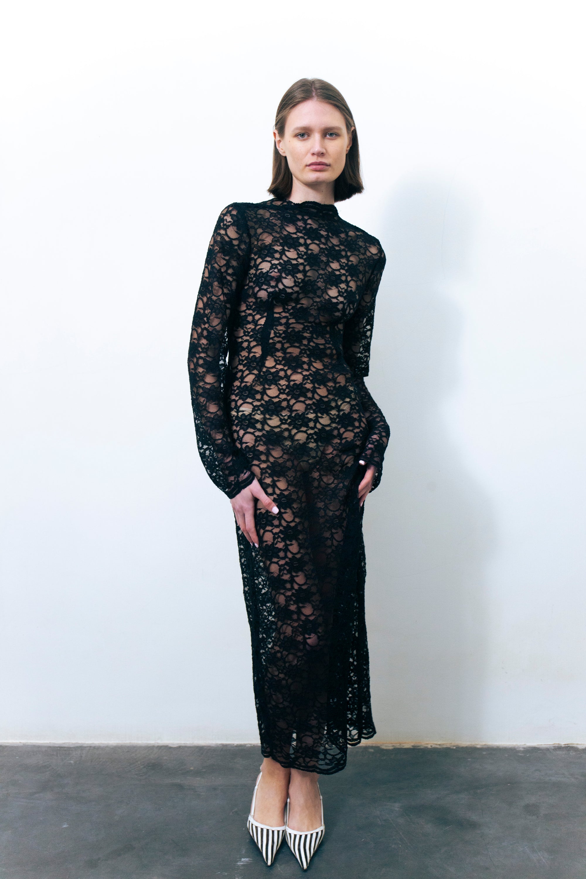 LUMIO LACE DRESS BLACK