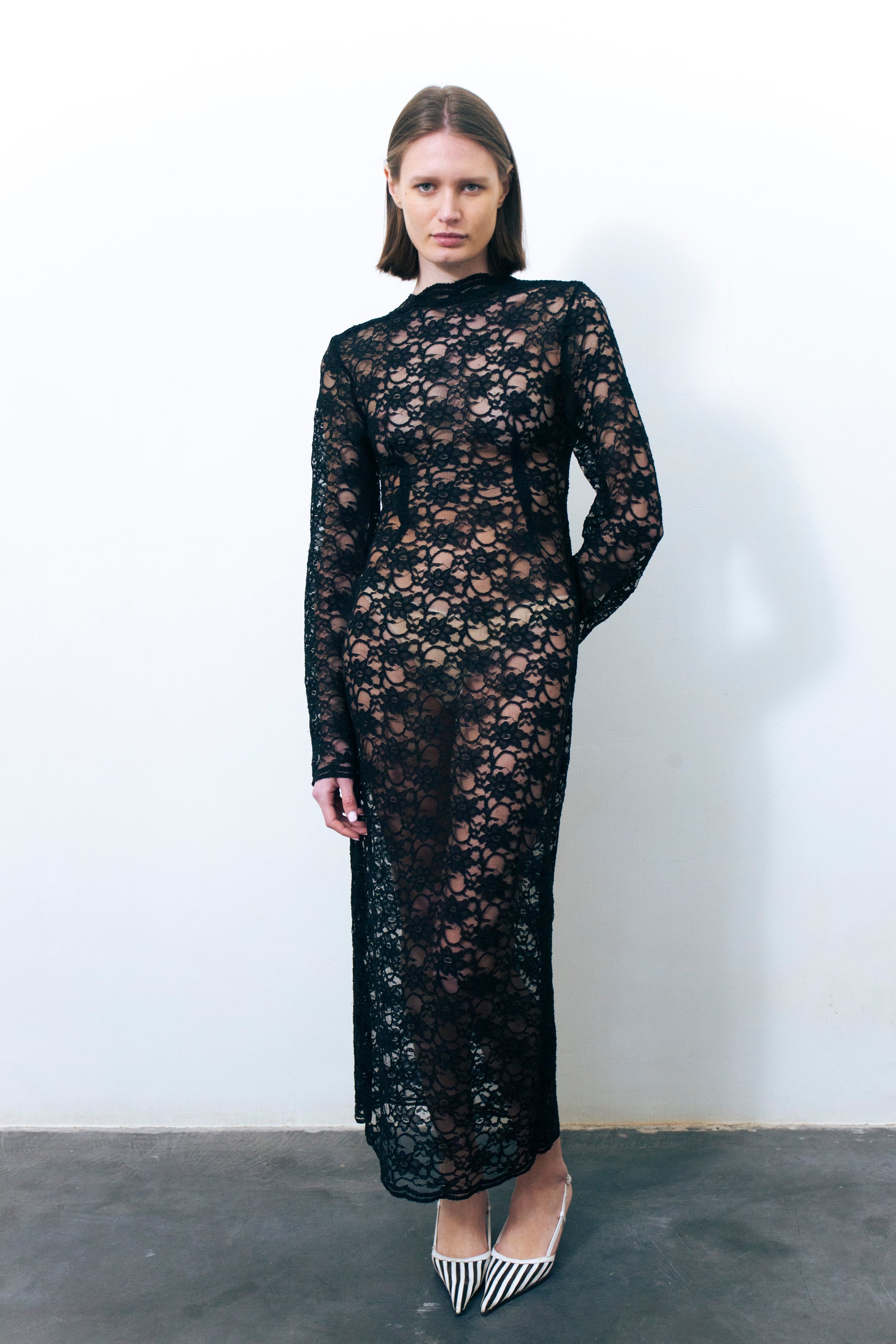 LUMIO LACE DRESS BLACK