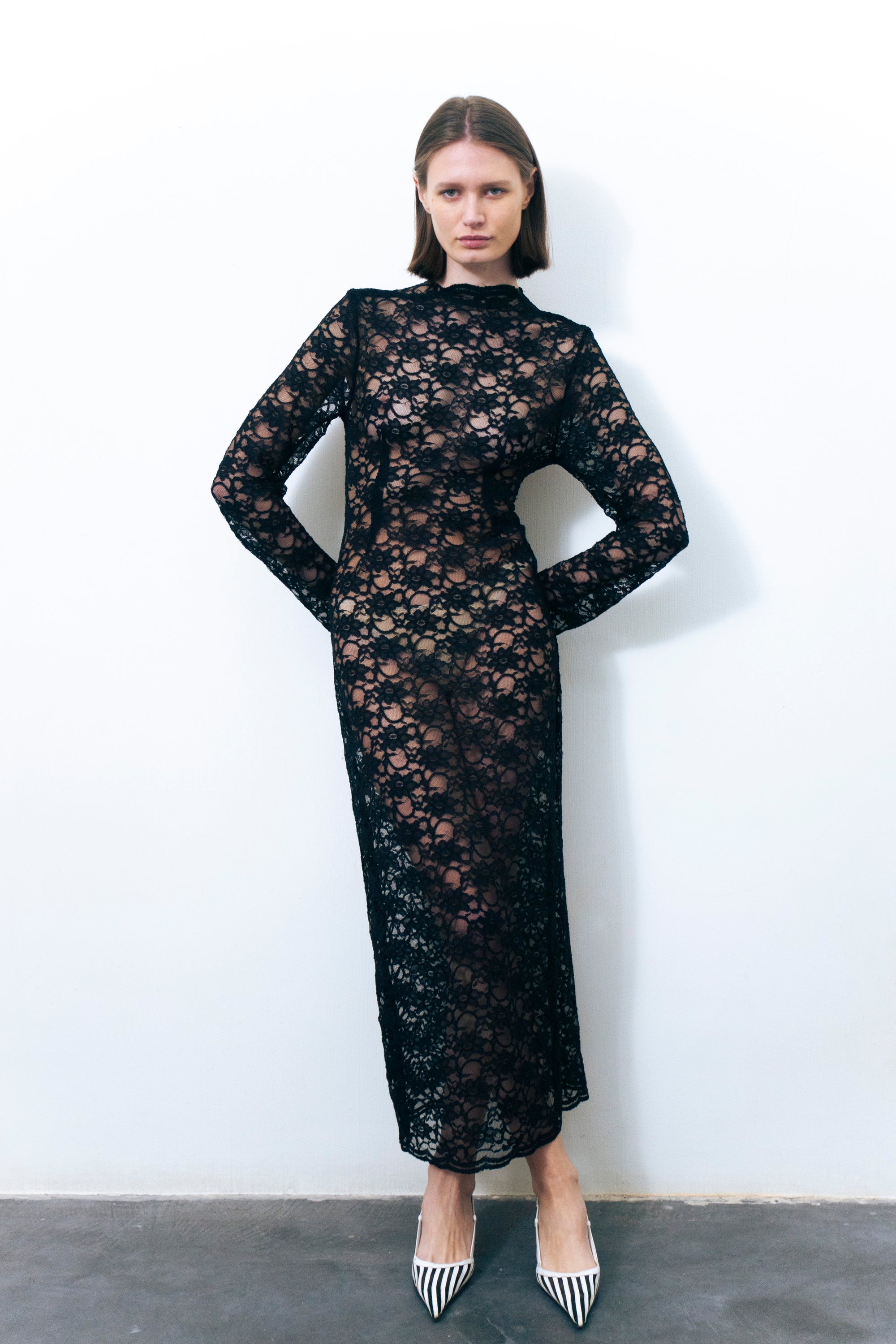 LUMIO LACE DRESS BLACK