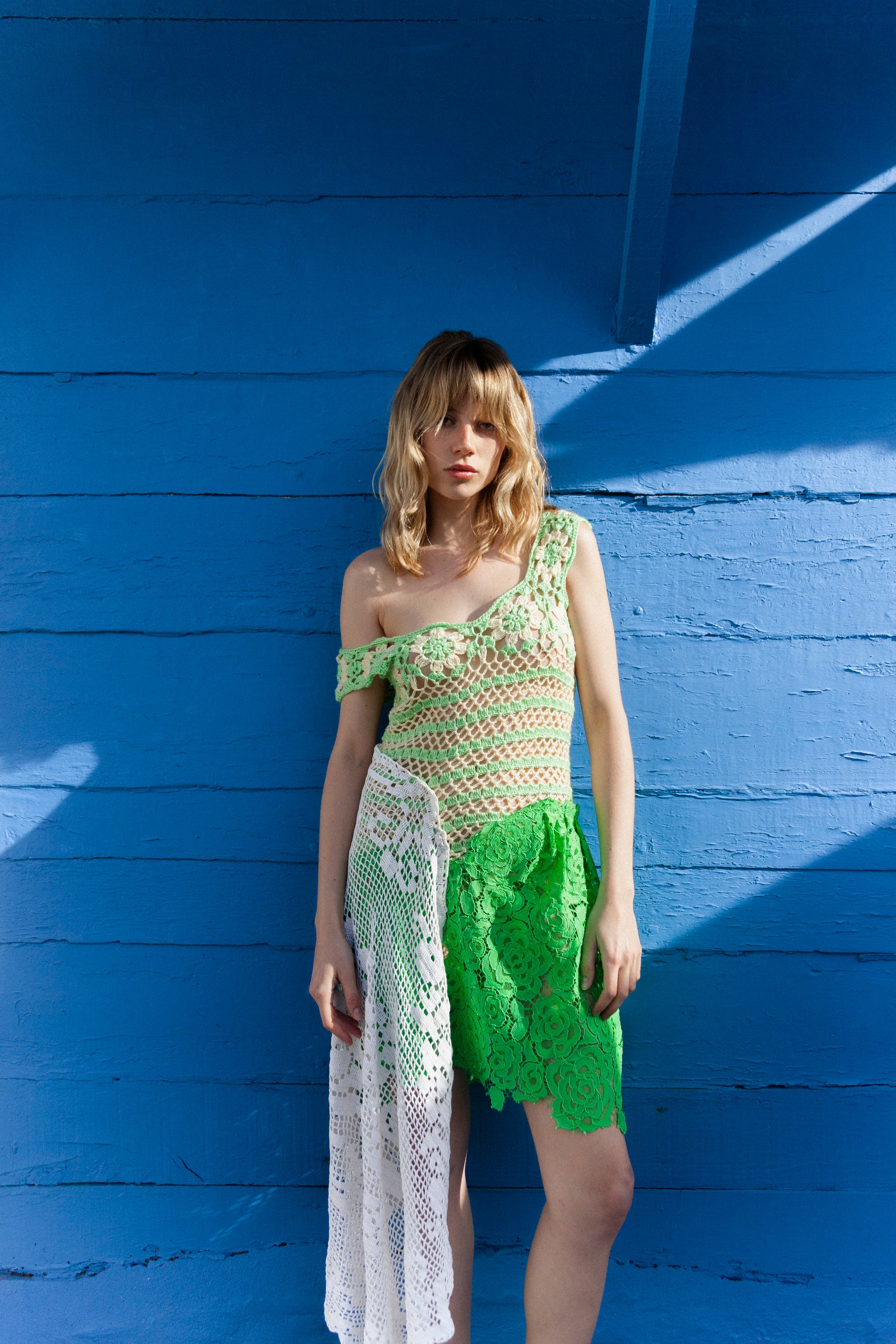 HANDKERCHIEF DRESS GREEN