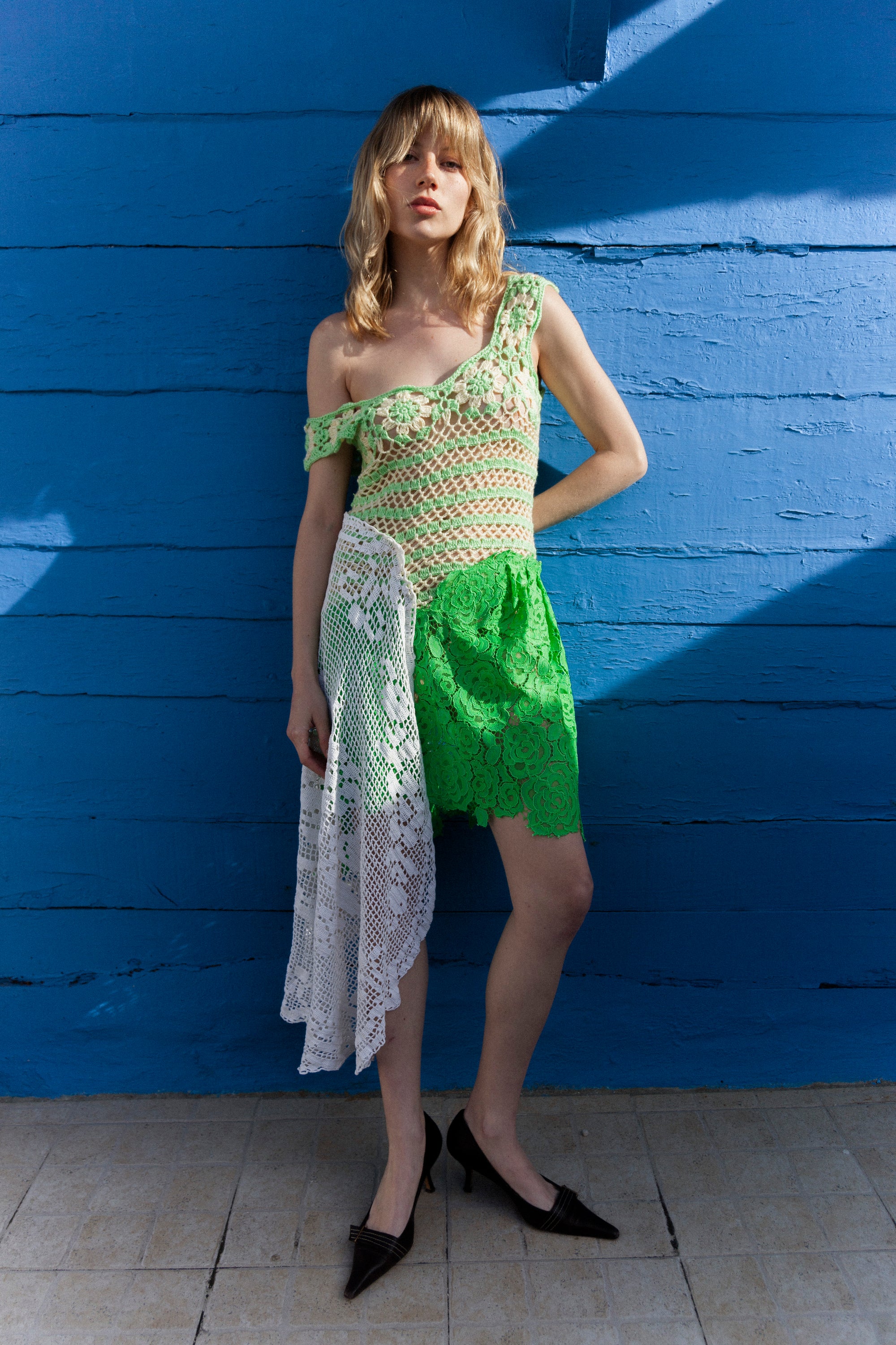 HANDKERCHIEF DRESS GREEN