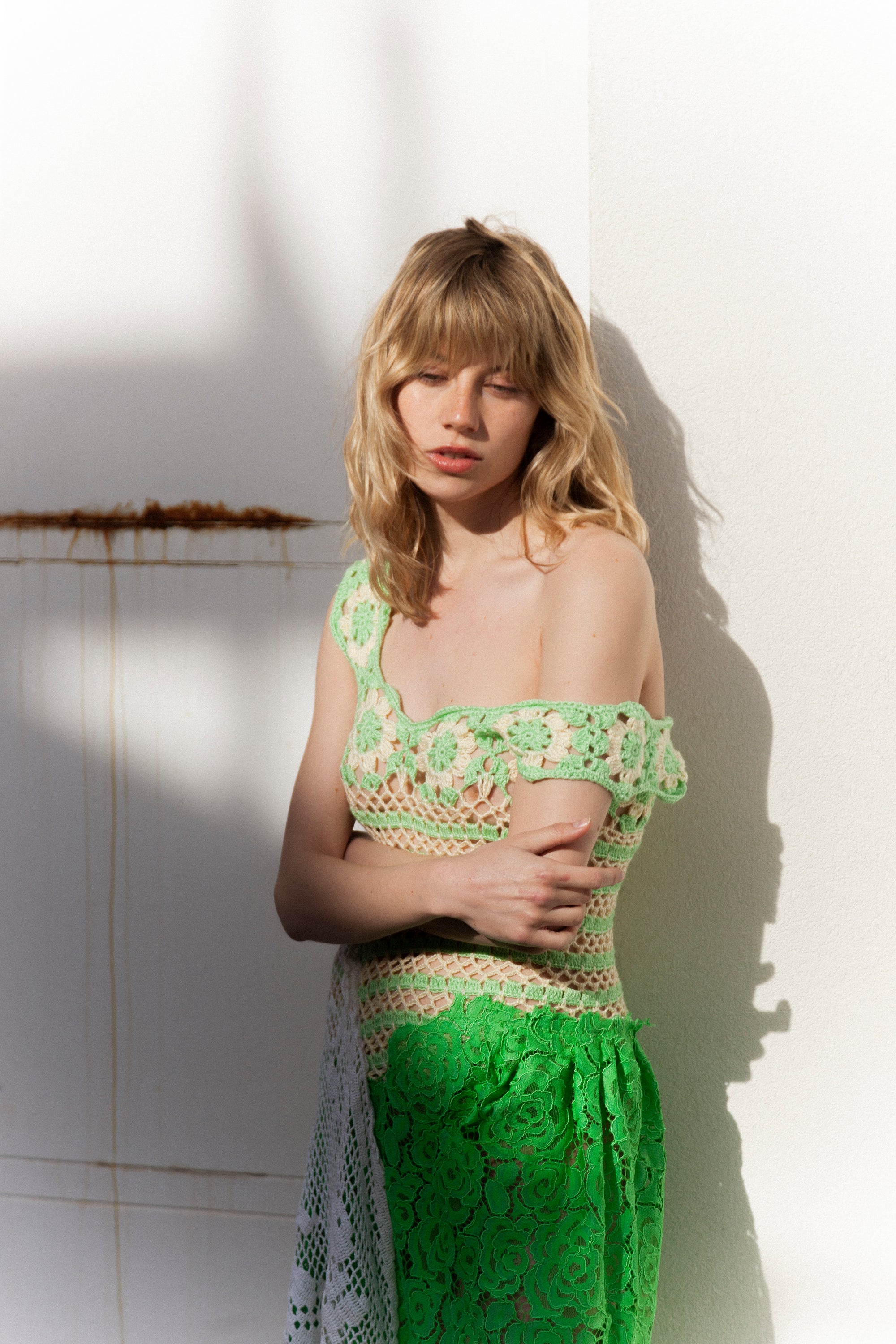 HANDKERCHIEF DRESS GREEN