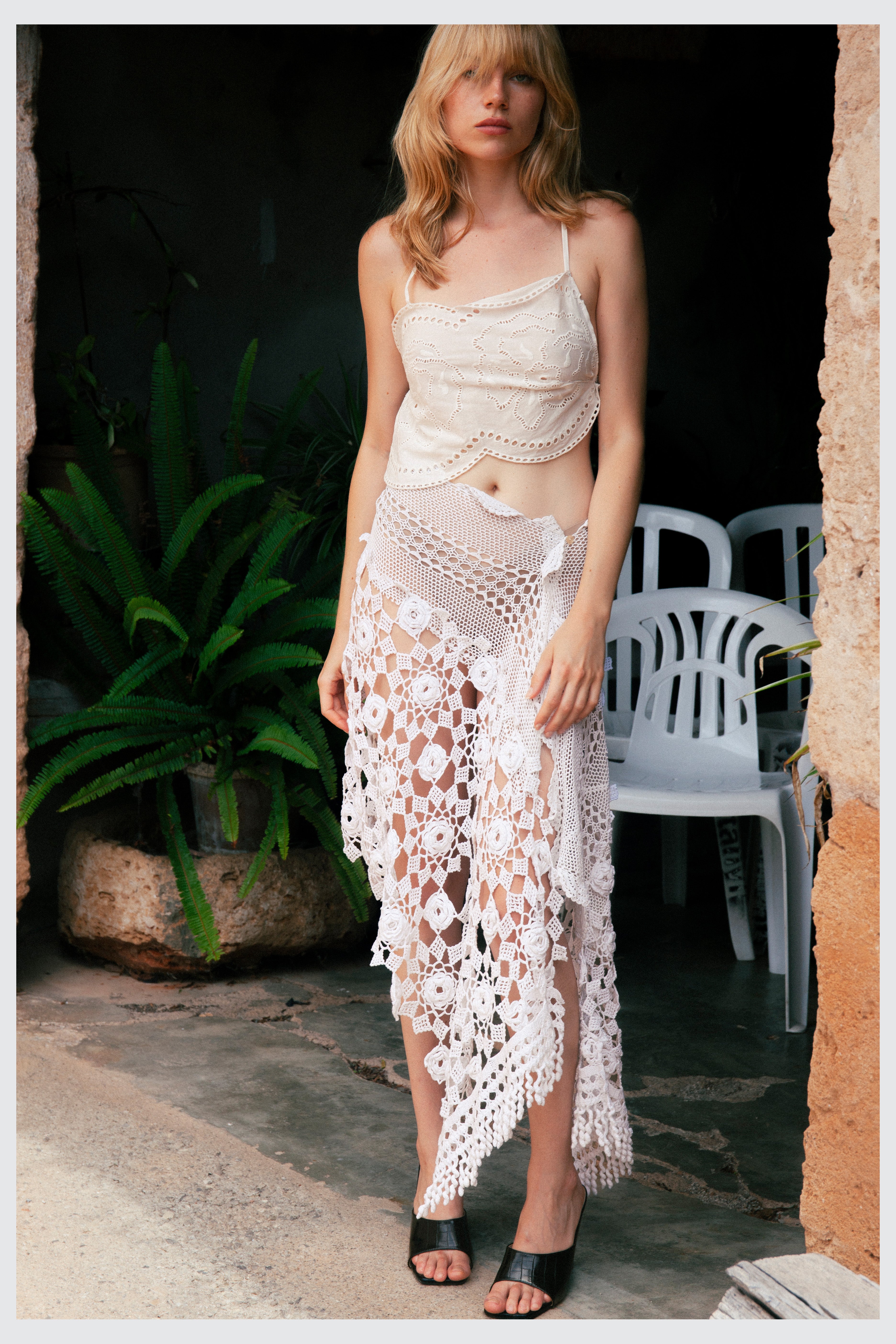 YNDIG CROCHET SKIRT