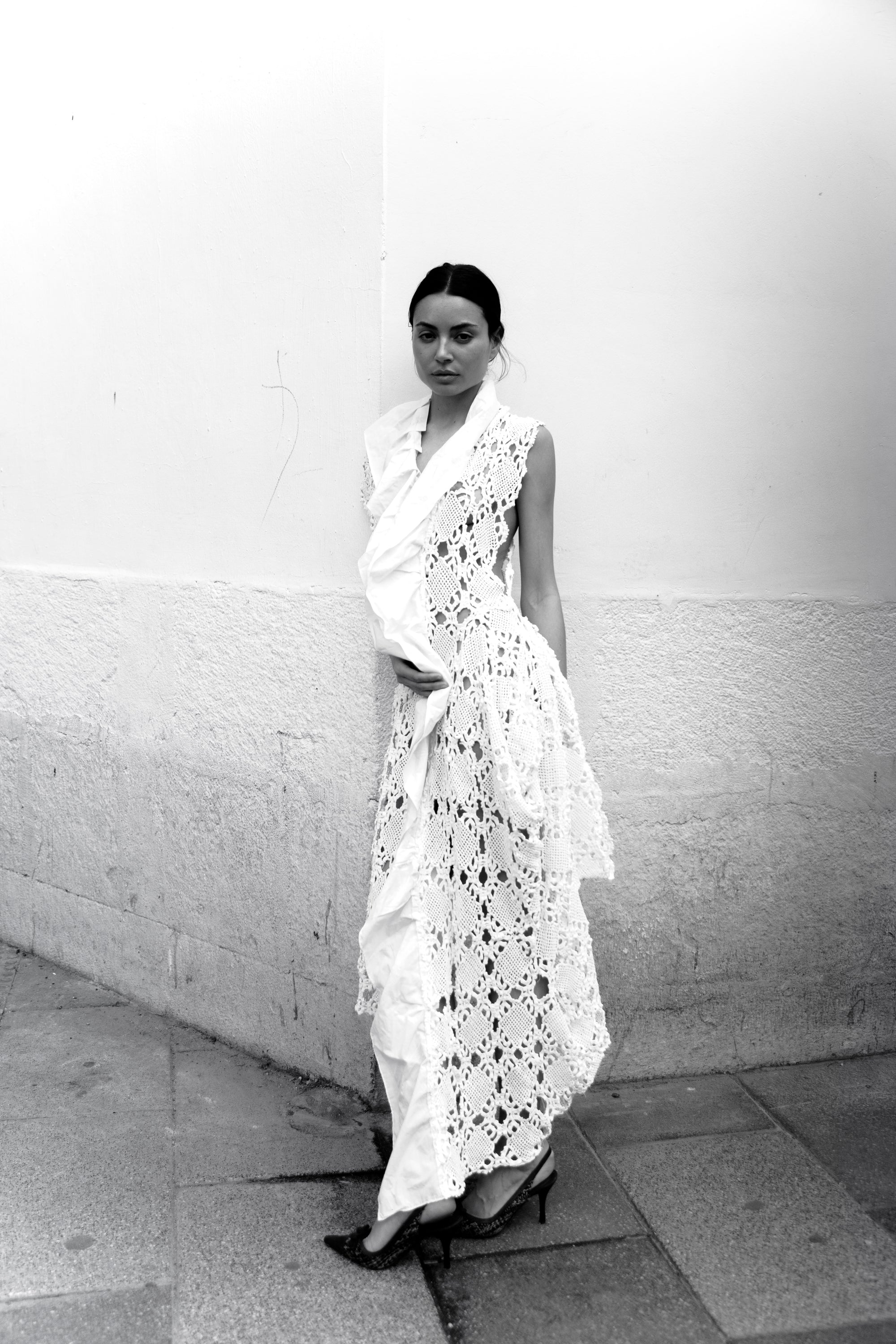 HANDKERCHIEF RUFFLE DRESS