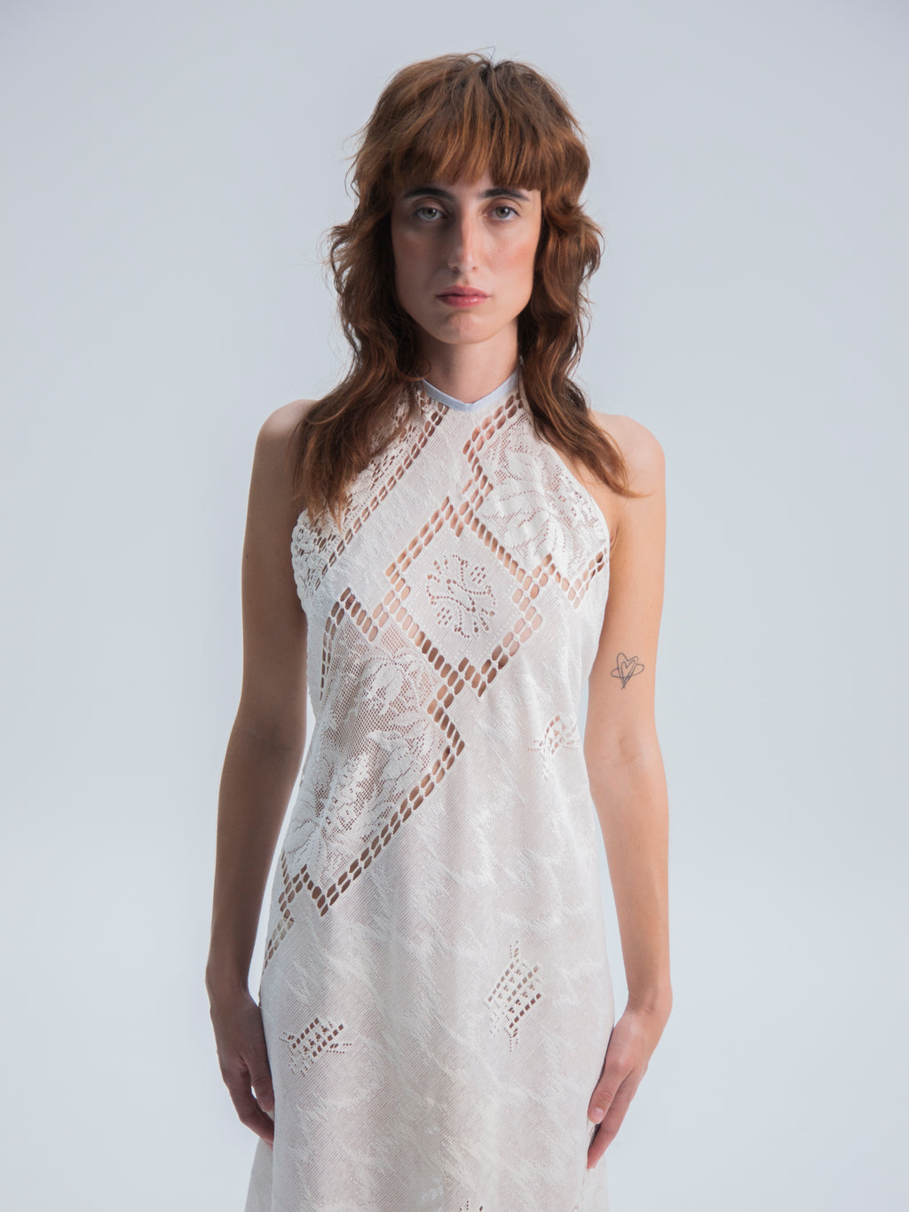 HANDKERCHIEF MIDI HALTER DRESS