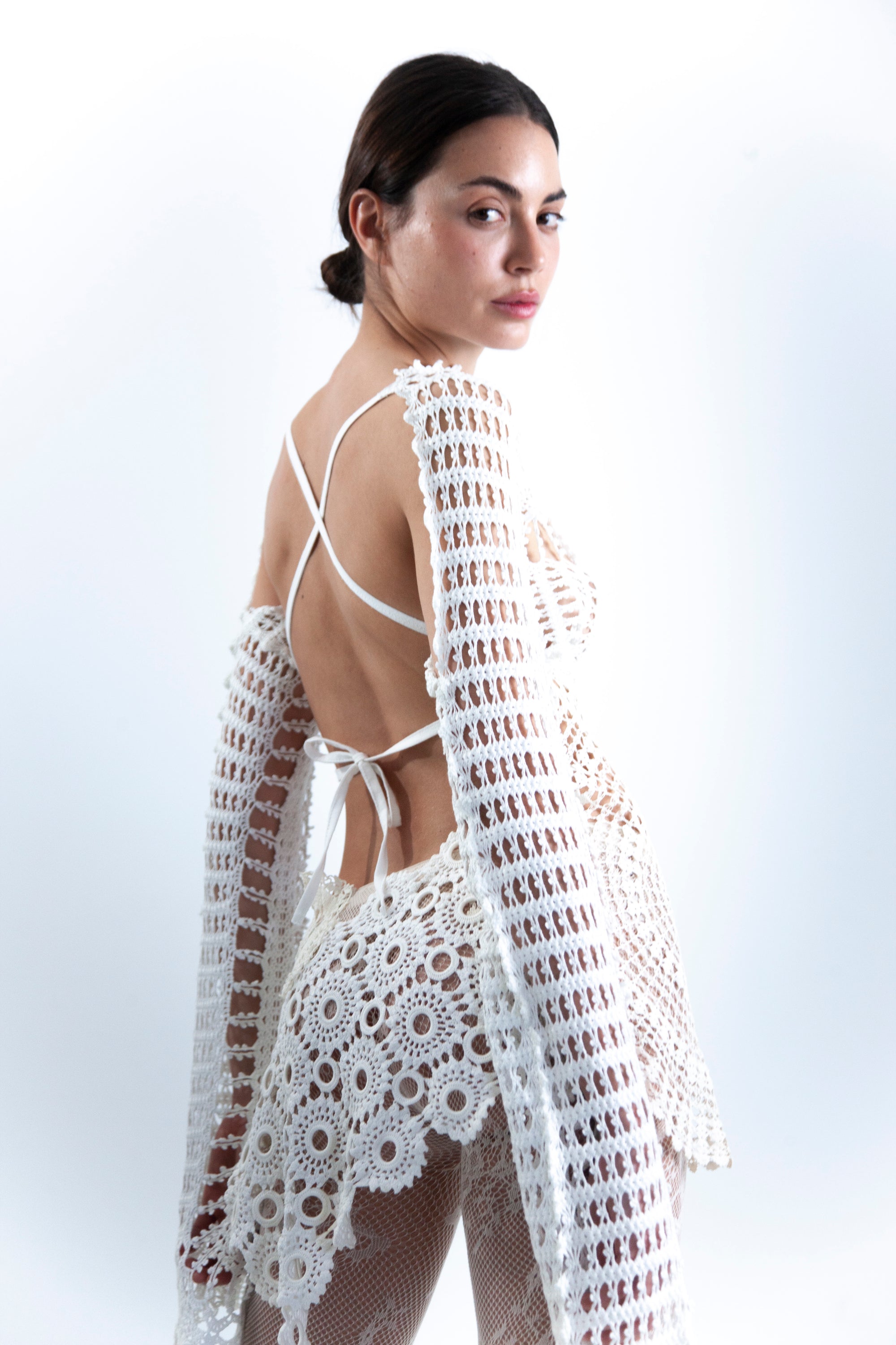 HANDKERCHIEF LONG SLEEVE DRESS