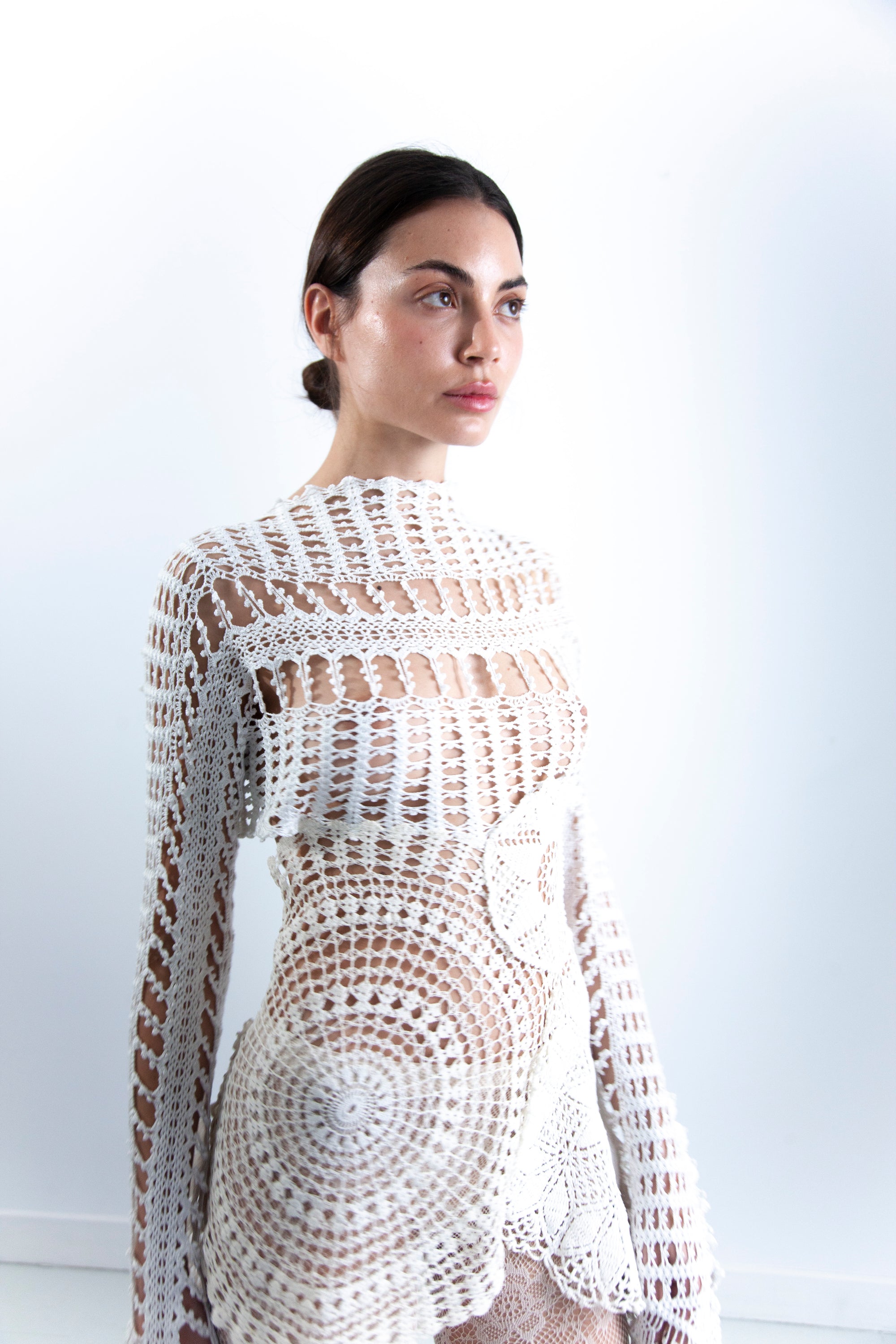 HANDKERCHIEF LONG SLEEVE DRESS