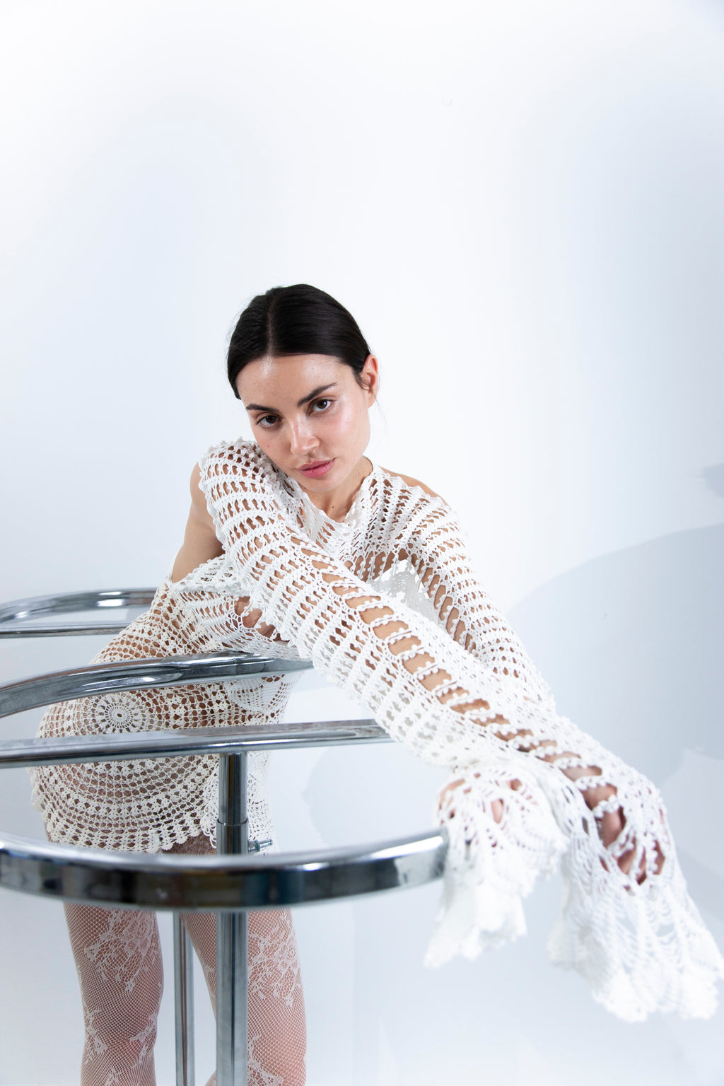 HANDKERCHIEF LONG SLEEVE DRESS