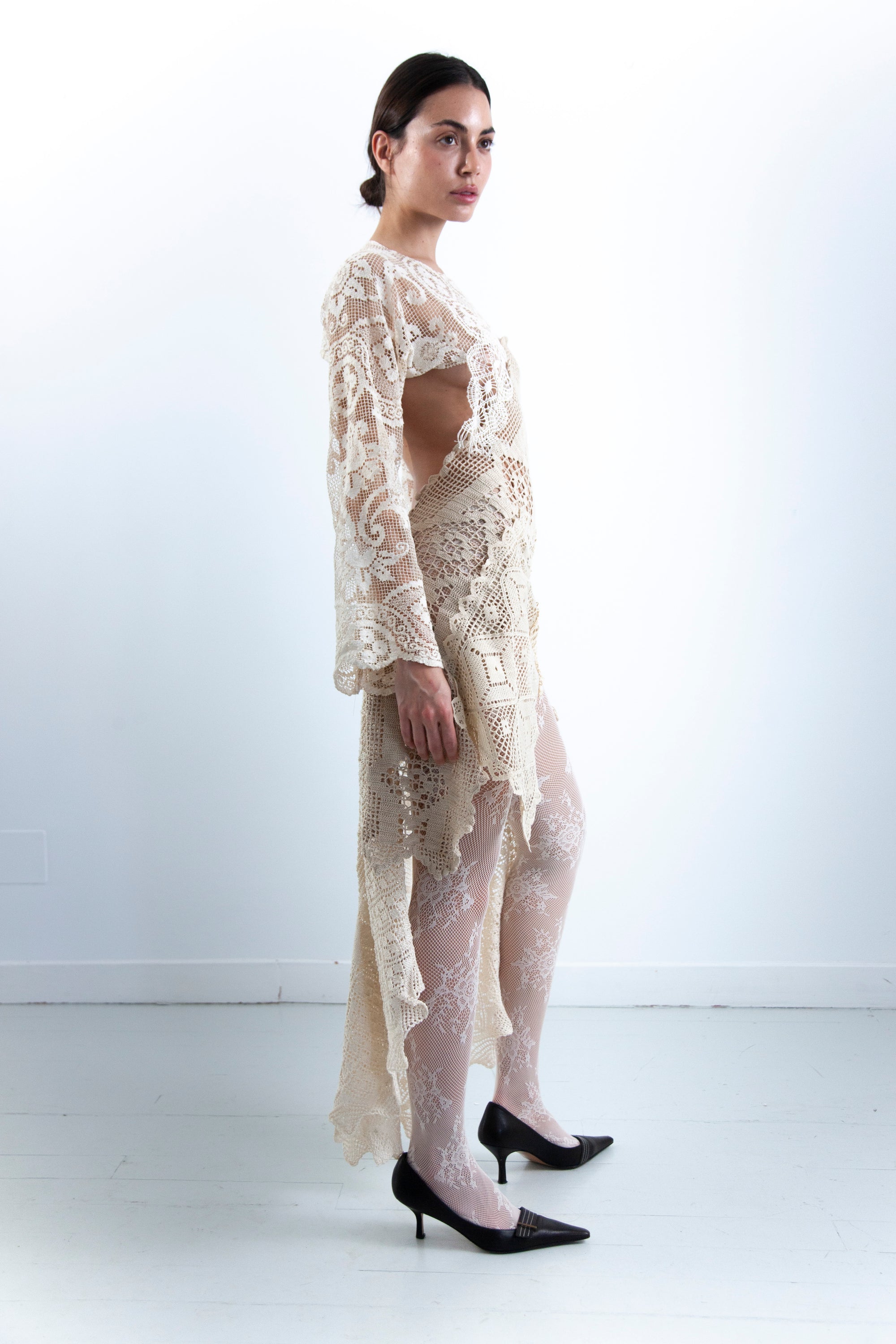 HANDKERCHIEF LONG SLEEVE DRESS