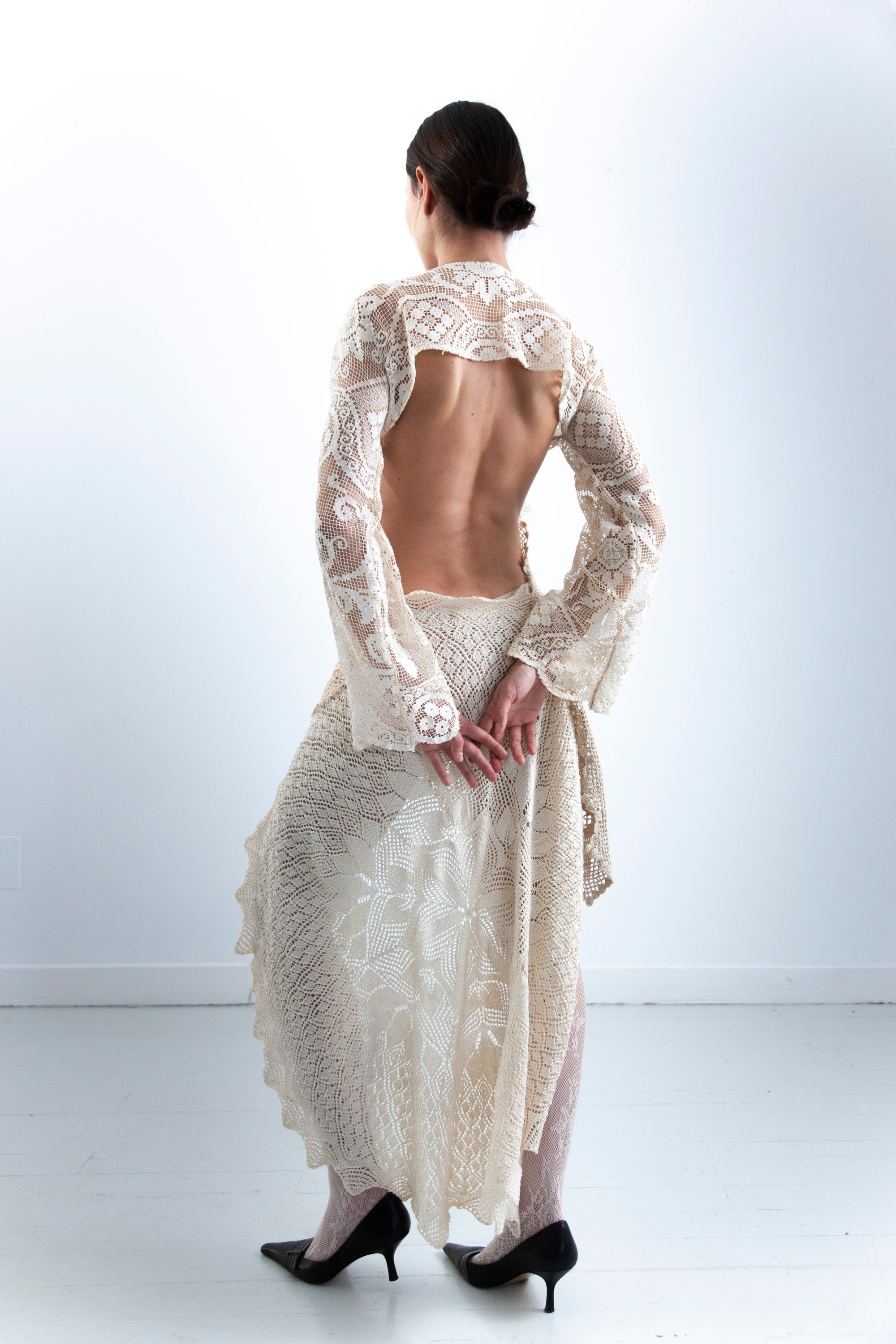 HANDKERCHIEF LONG SLEEVE DRESS