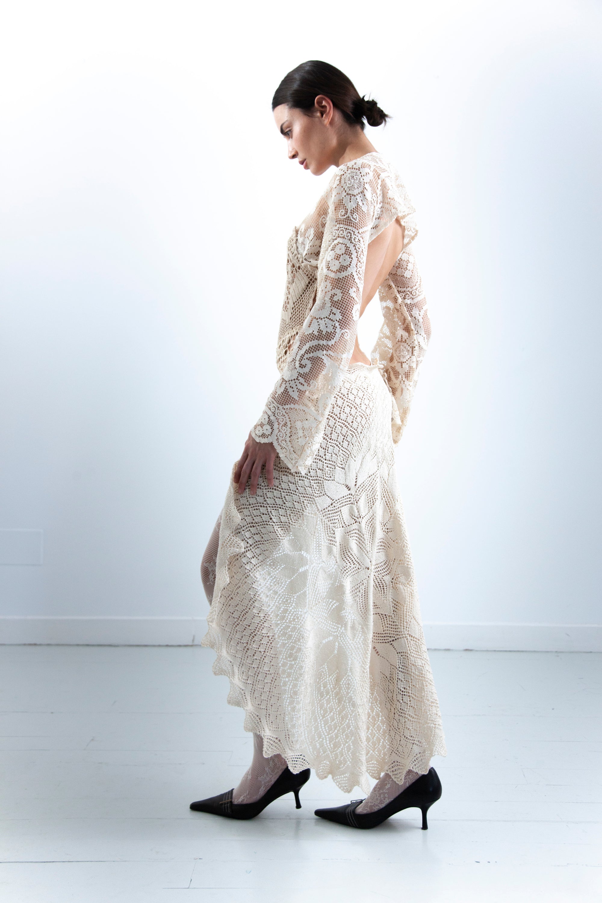 HANDKERCHIEF LONG SLEEVE DRESS