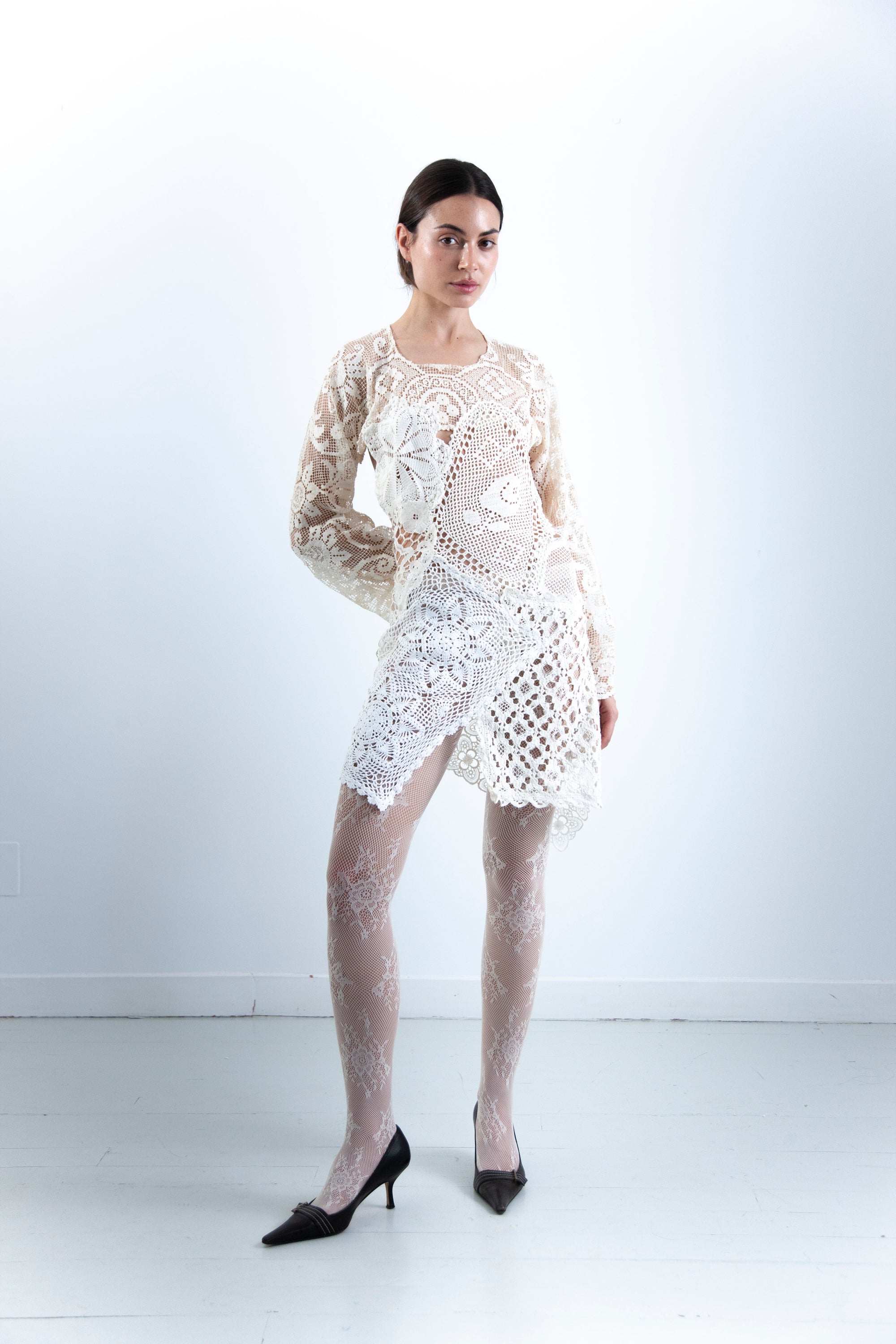 HANDKERCHIEF LONG SLEEVE DRESS