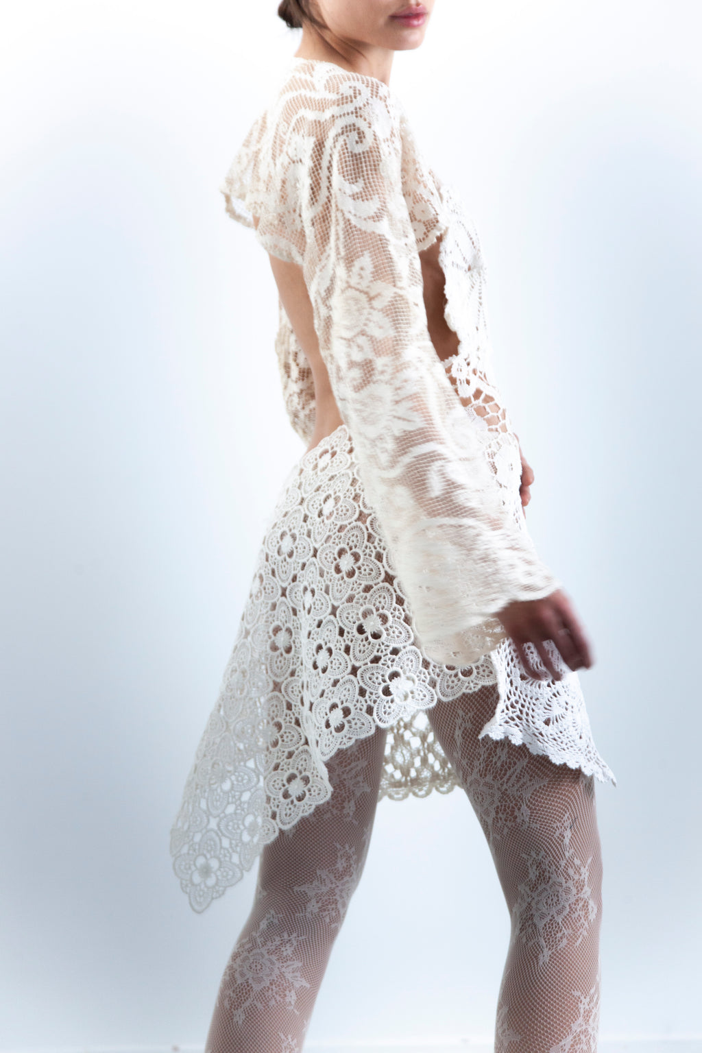 HANDKERCHIEF LONG SLEEVE DRESS