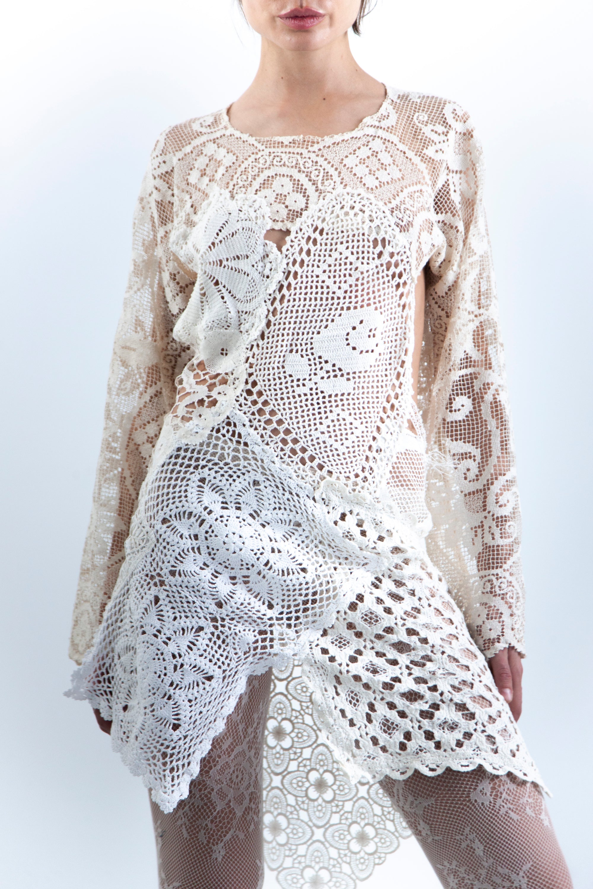 HANDKERCHIEF LONG SLEEVE DRESS