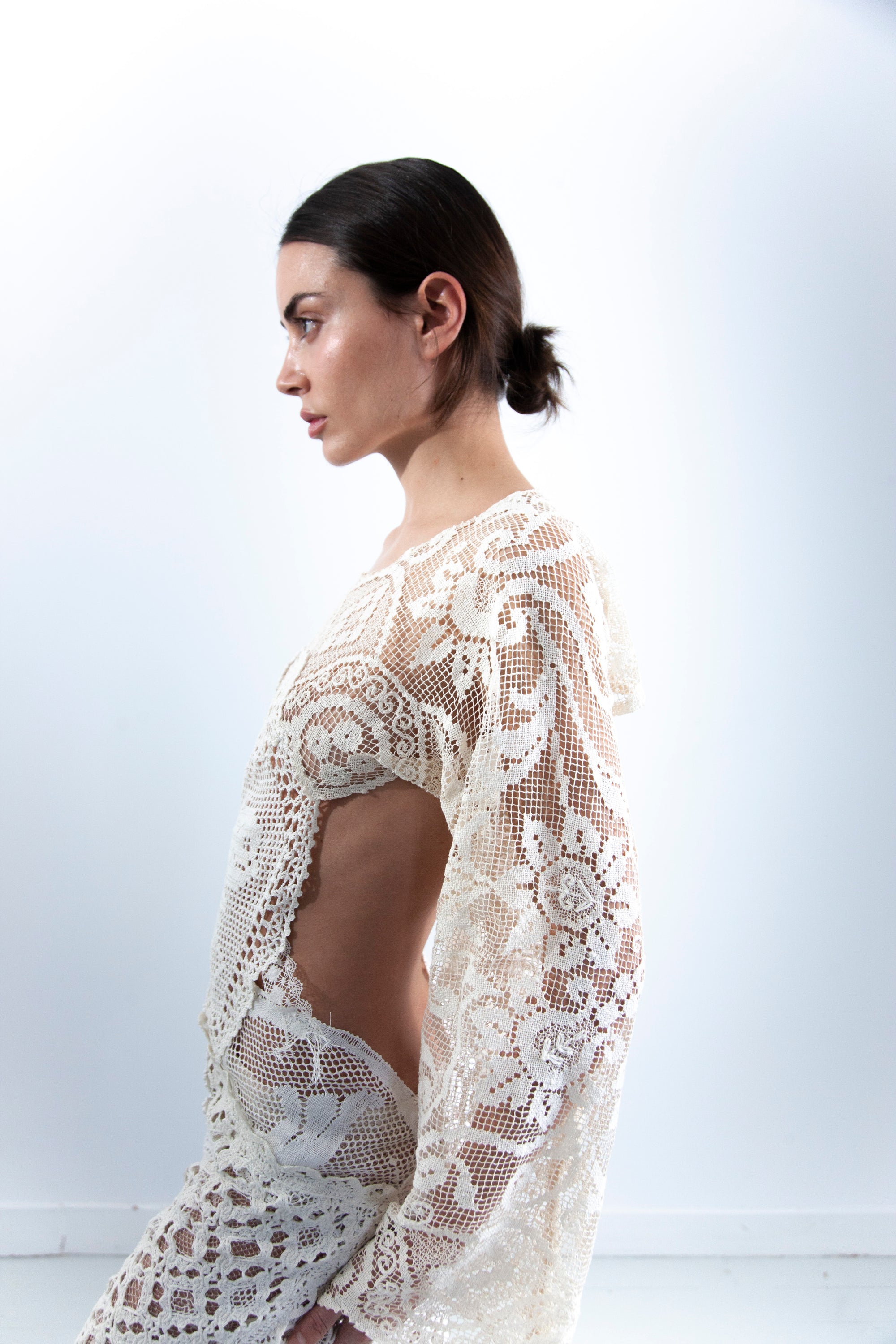 HANDKERCHIEF LONG SLEEVE DRESS