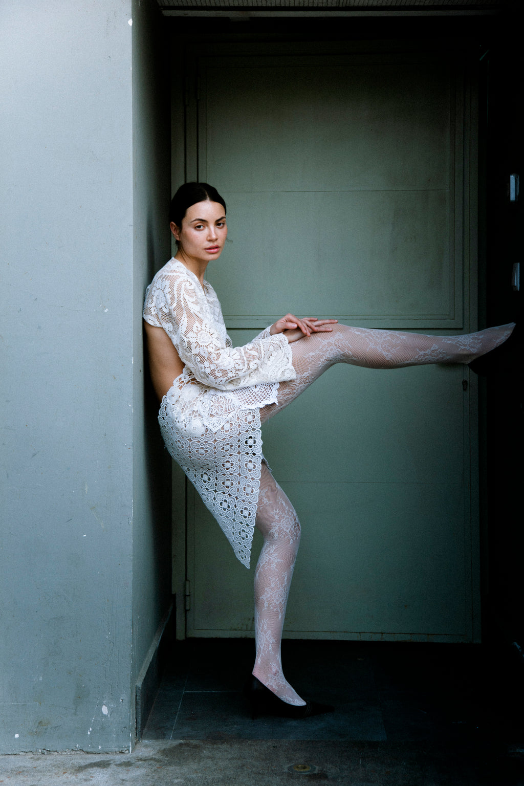 HANDKERCHIEF LONG SLEEVE DRESS