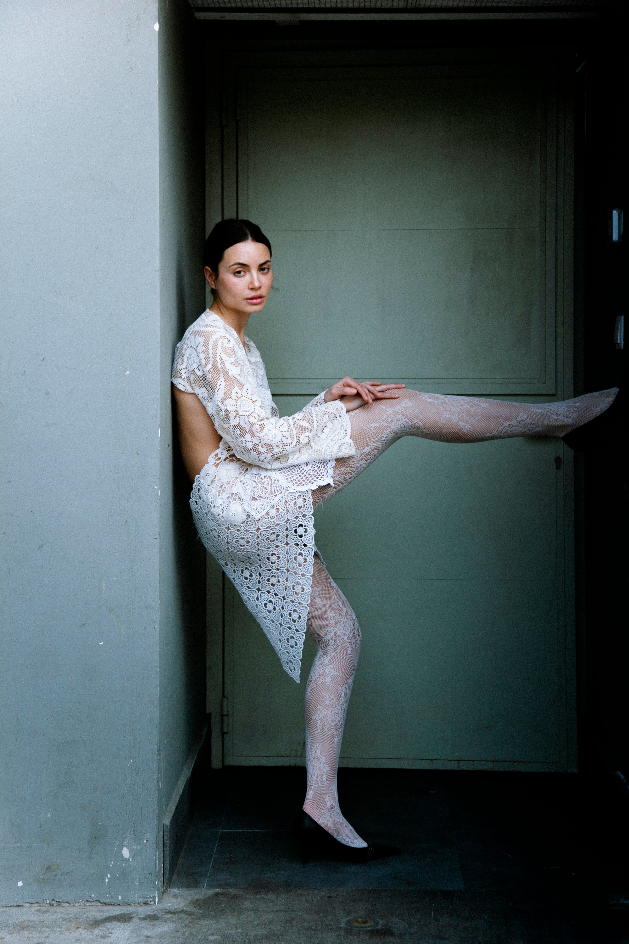 HANDKERCHIEF LONG SLEEVE DRESS