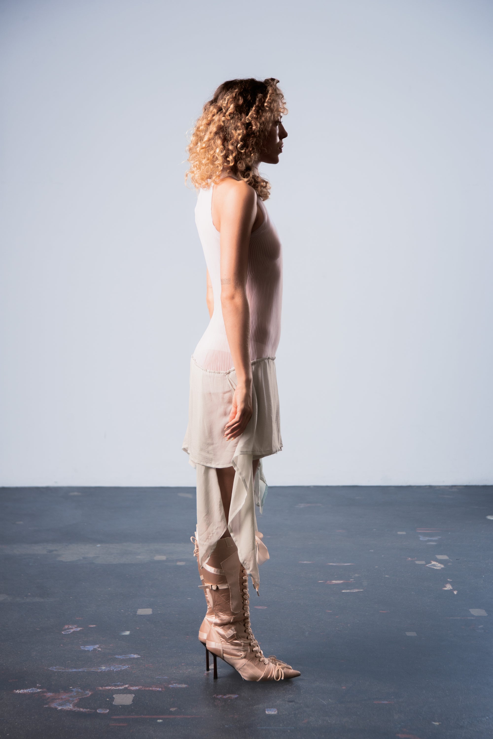 SOFIA PLEAT SILK DRESS
